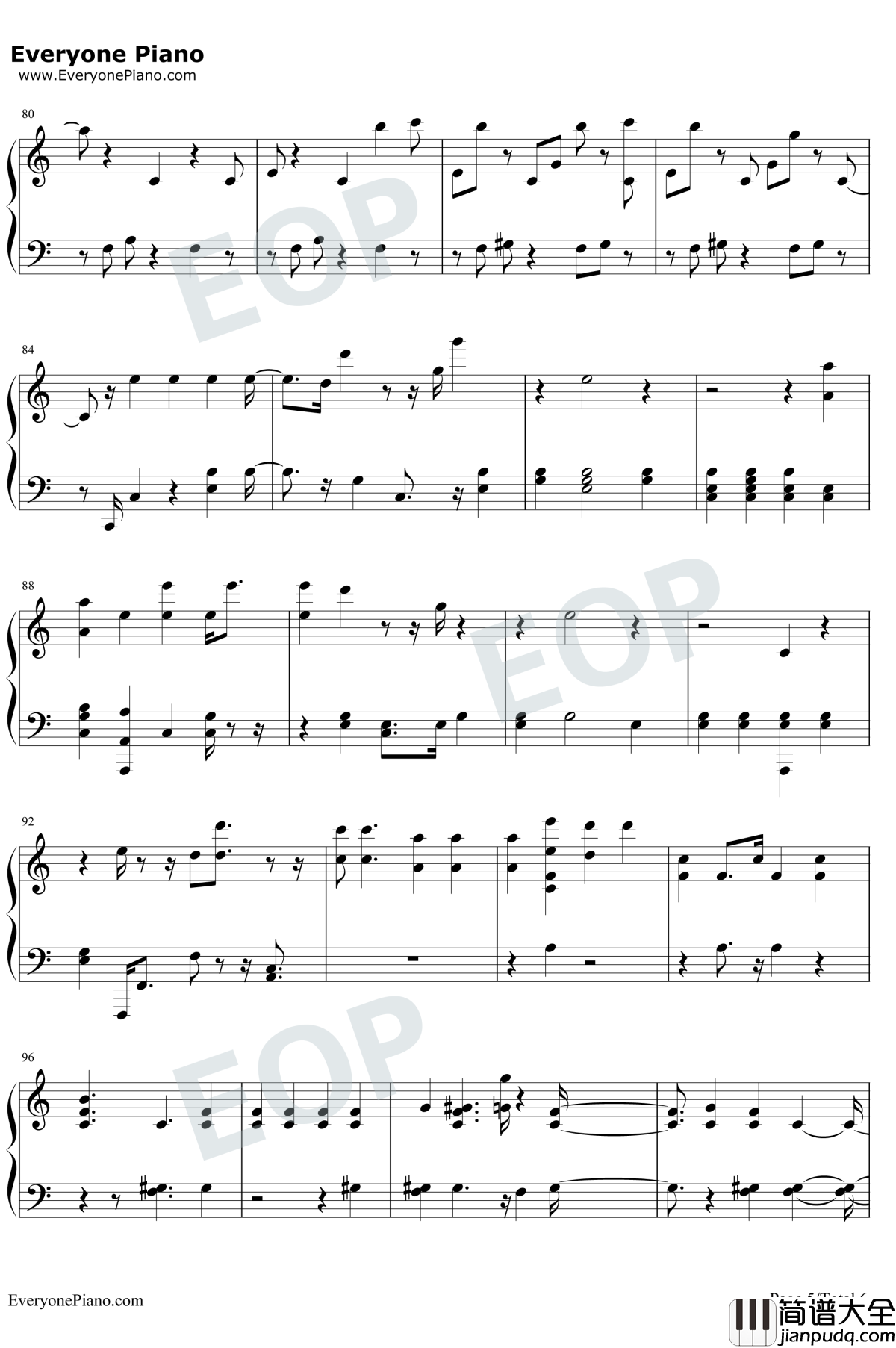 Stay钢琴谱_Post_Malone