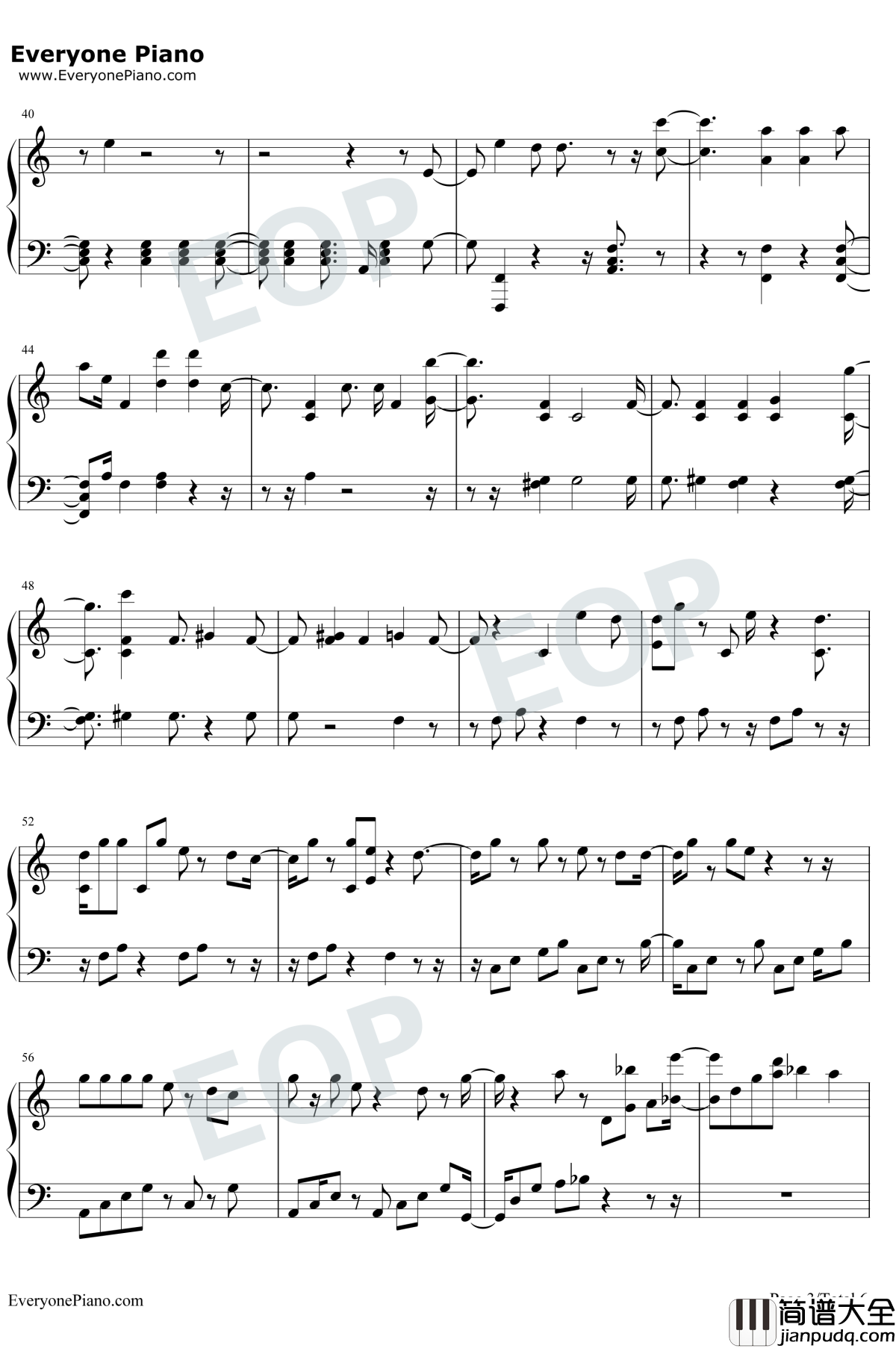 Stay钢琴谱_Post_Malone