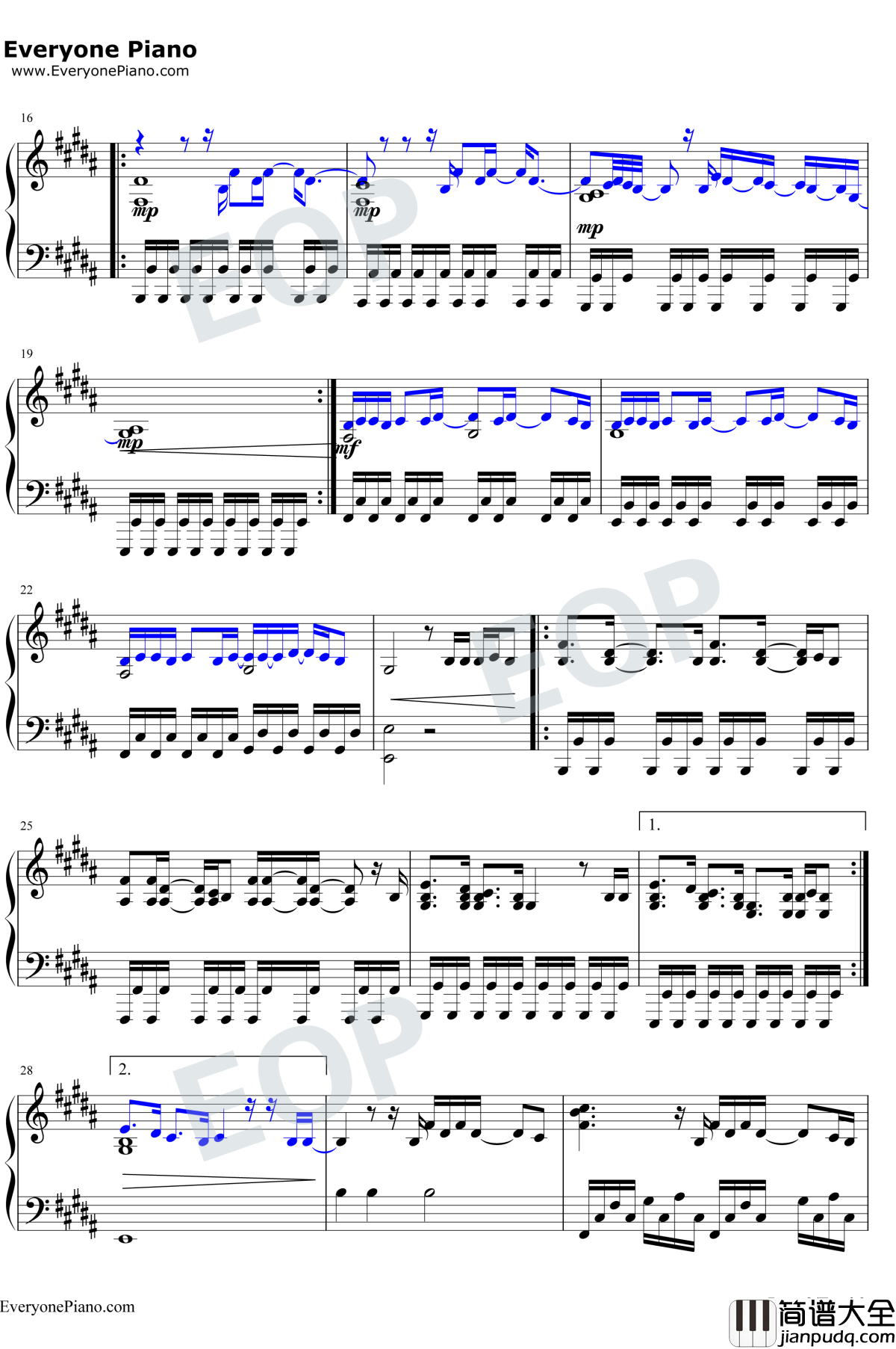 You_Let_Me_Walk_Alone钢琴谱_Michael_Schulte