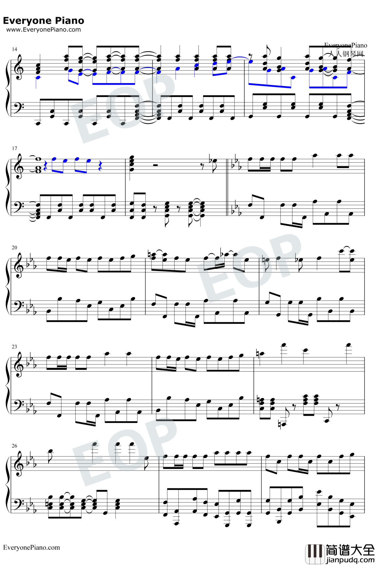 ちょちょちょゆるゆり☆かぷりっちょ钢琴谱_七森中☆ごらく部