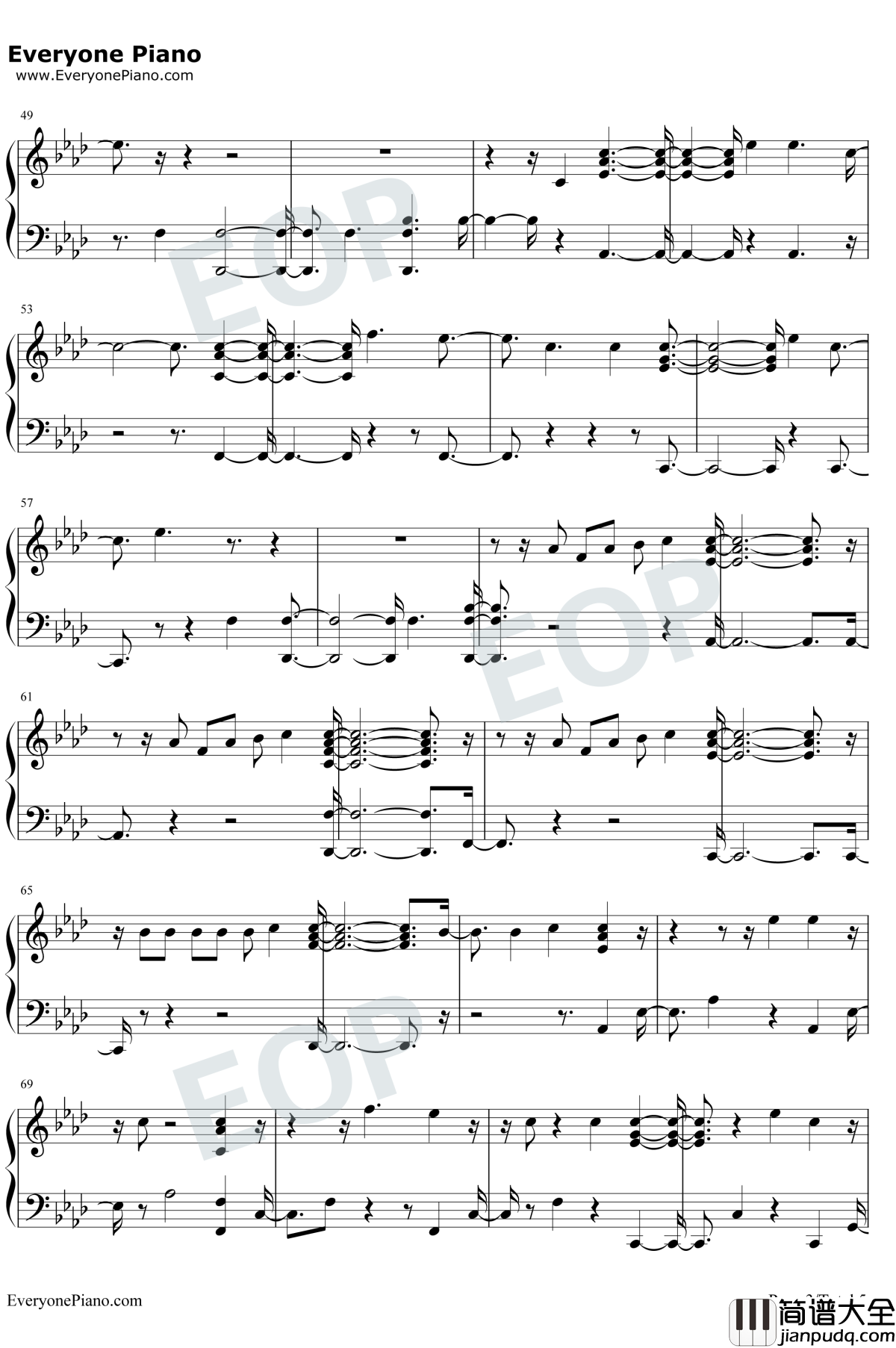 Yeah_Right钢琴谱_Joji