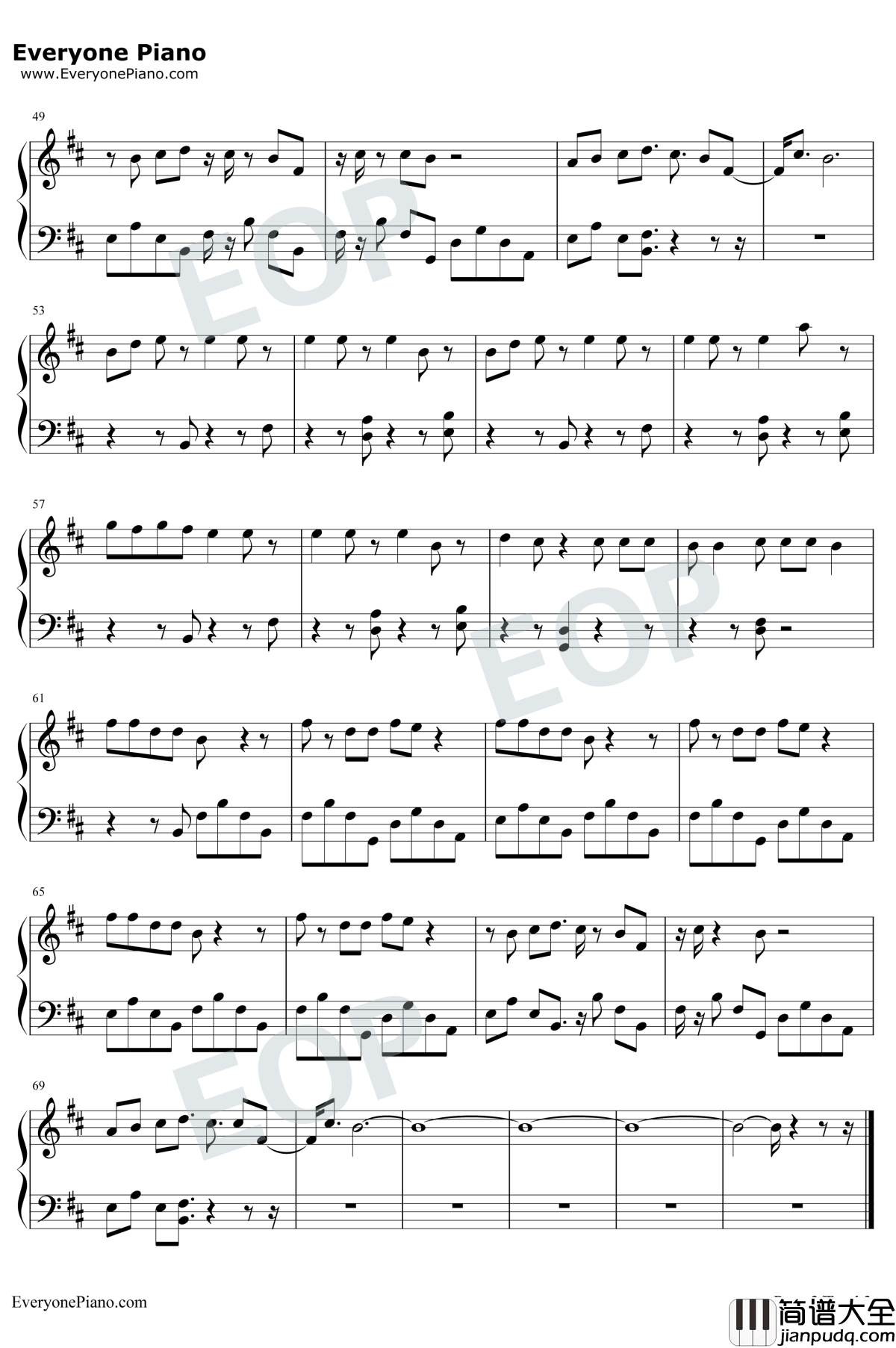 Mutual钢琴谱_Shawn_Mendes