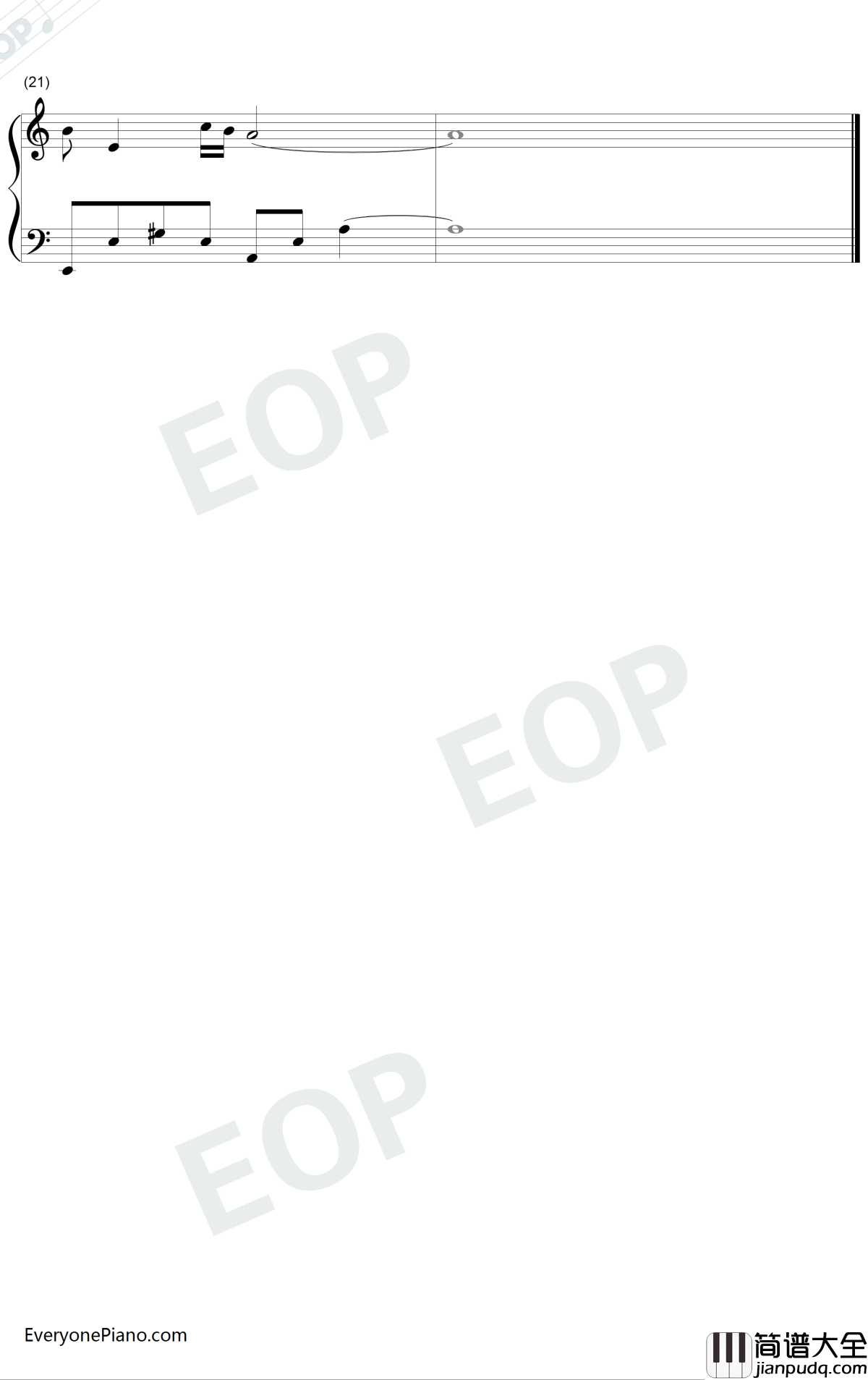 美丽拍档钢琴谱_胡伟立_国产凌凌漆插曲