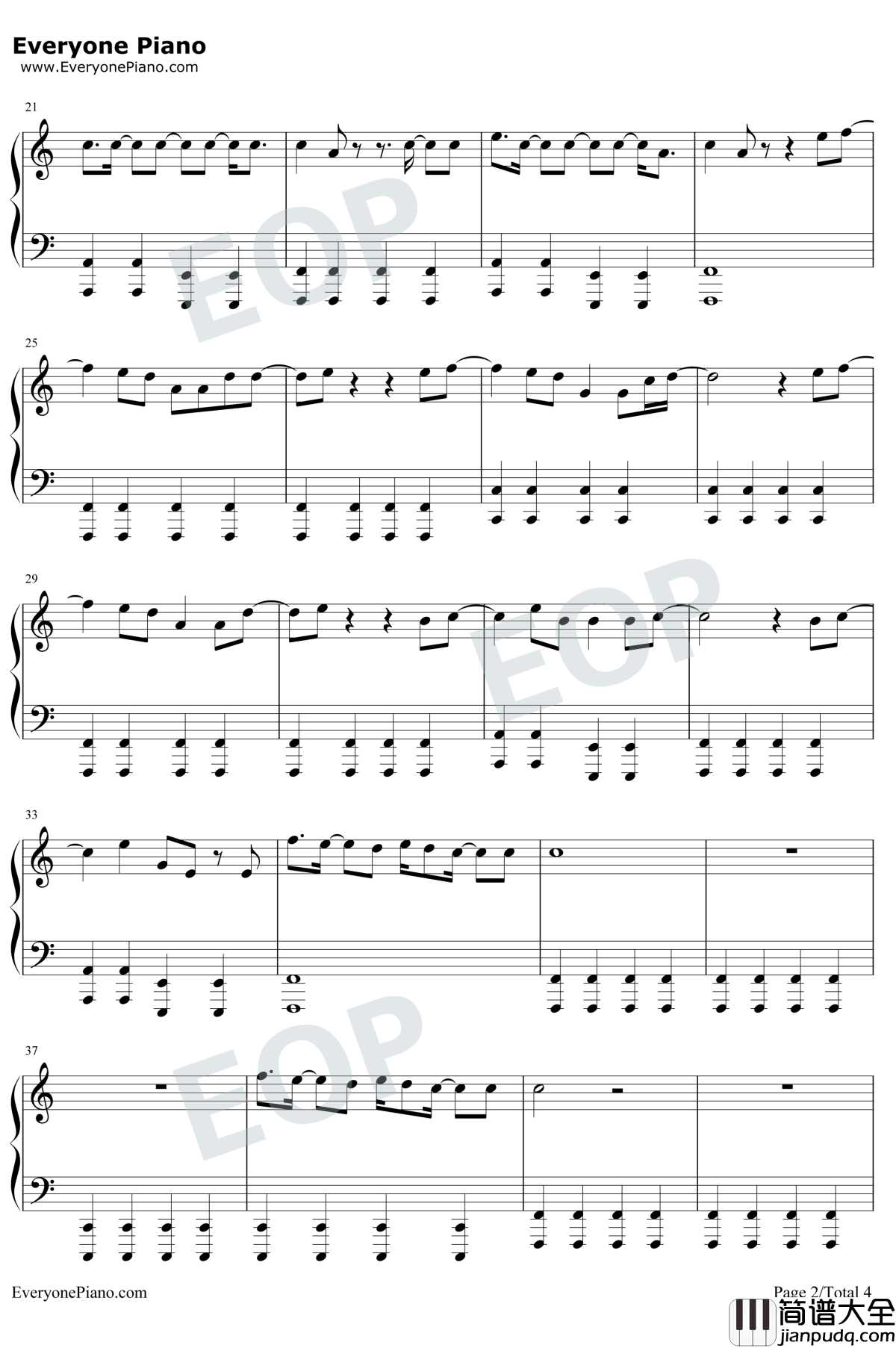 Finally_Free钢琴谱_Niall_Horan