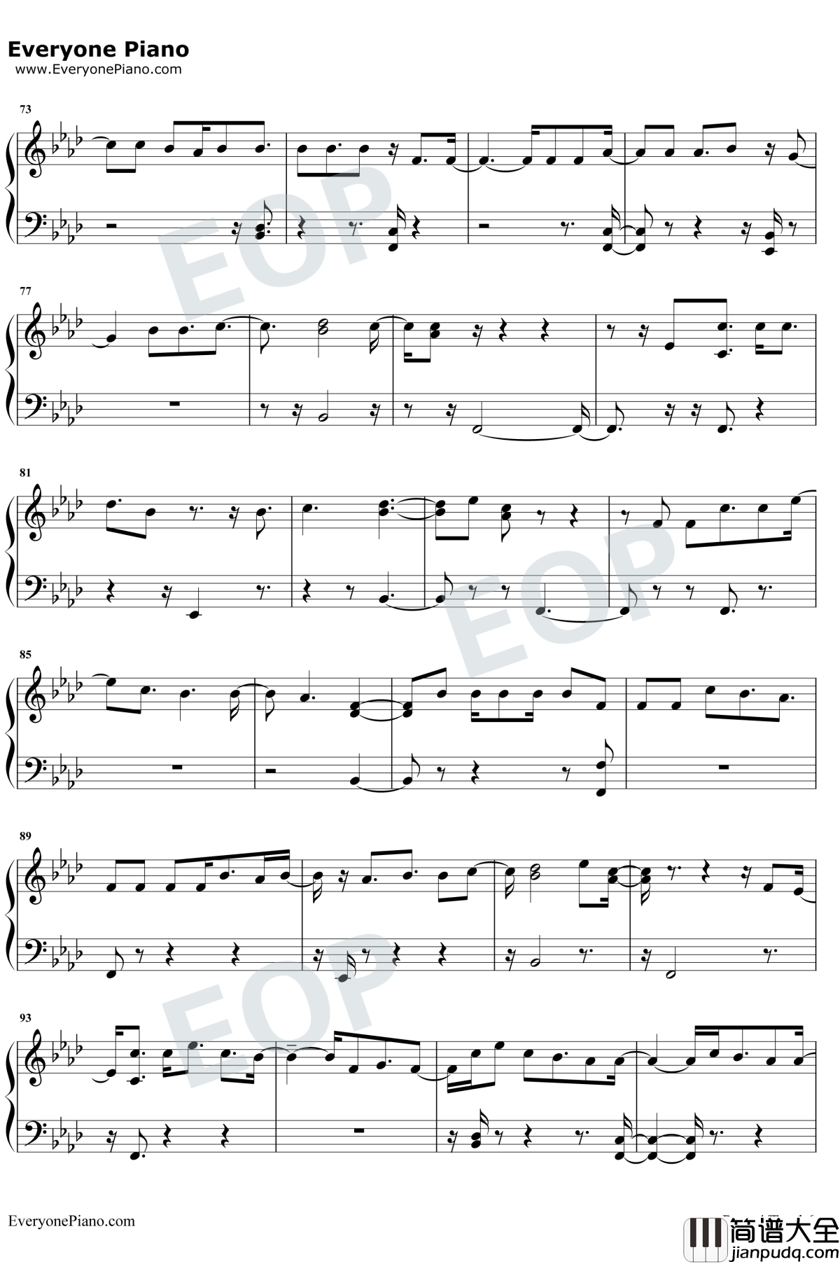 Perdido钢琴谱_Poo_Bear_/_J_Balvin