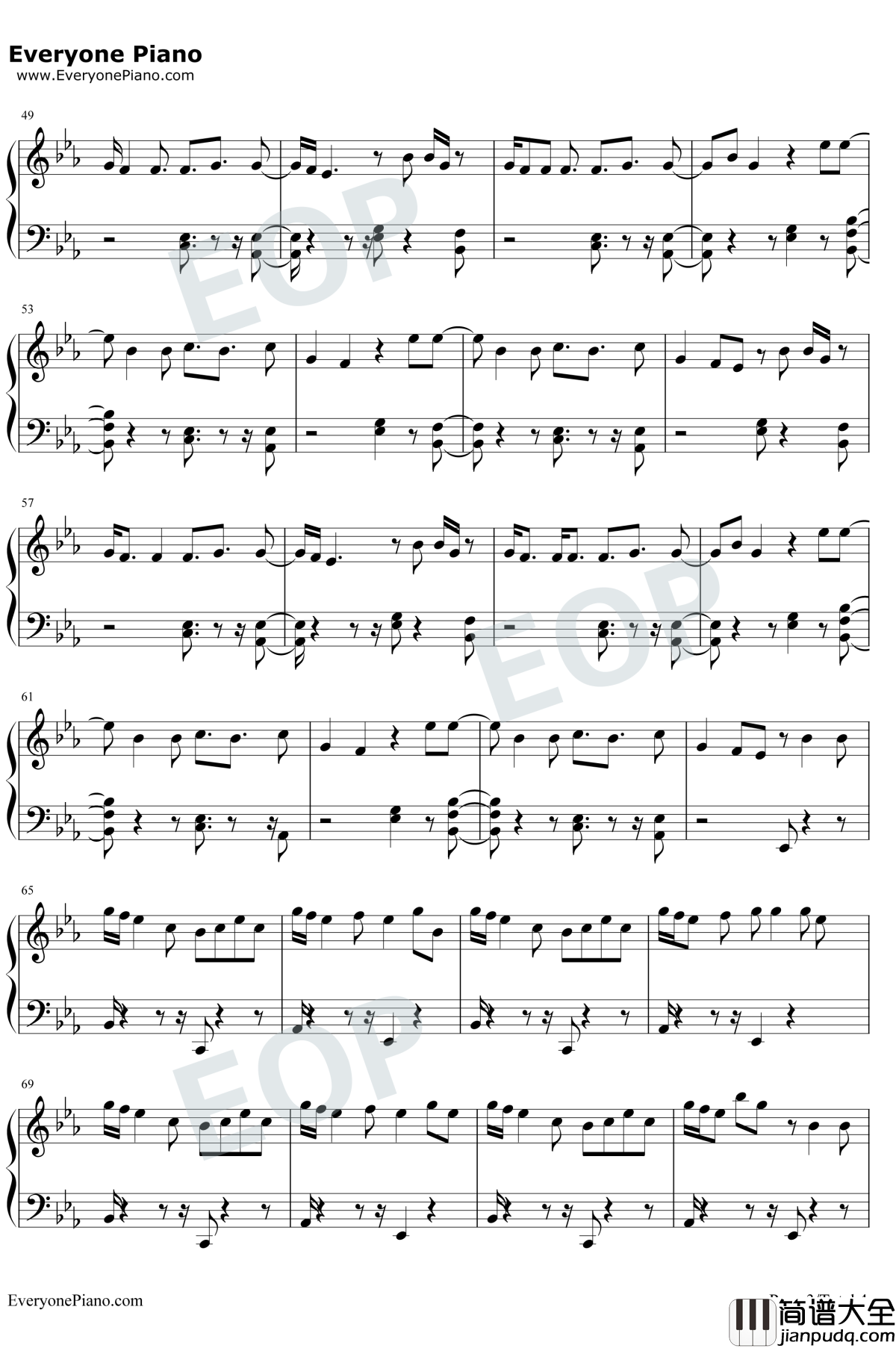 Born_To_Be_Yours钢琴谱_KygoImagine_Dragons