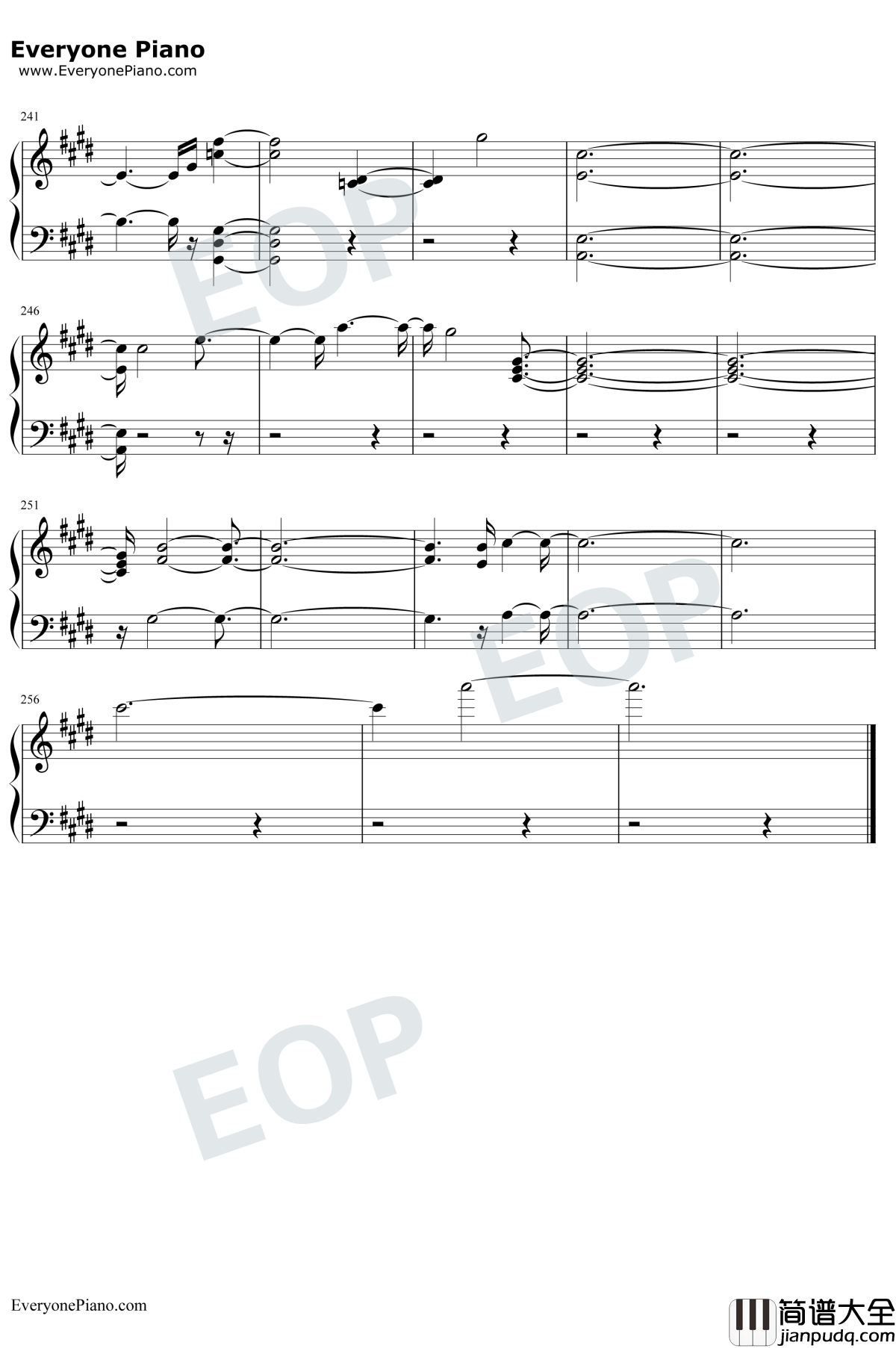 The_Truth_Untold钢琴谱_防弹少年团