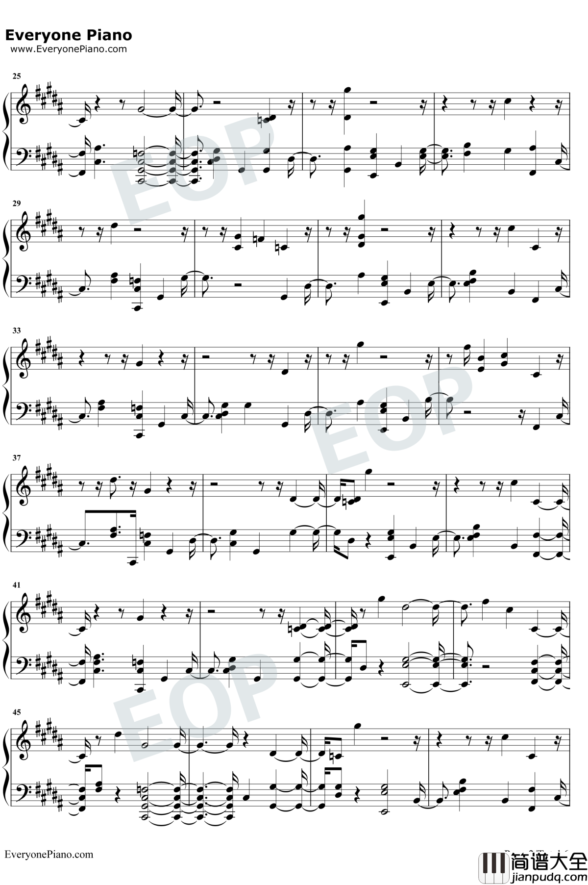 Bitches钢琴谱_Tove_Lo