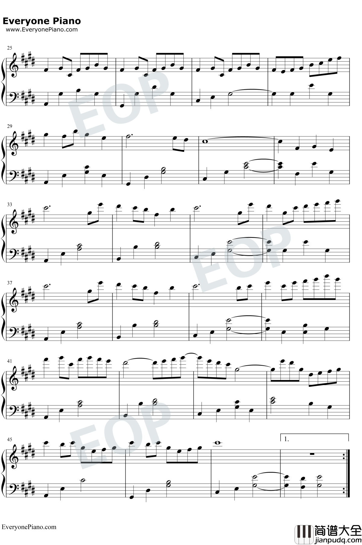 Refrain钢琴谱_Anan_Ryok