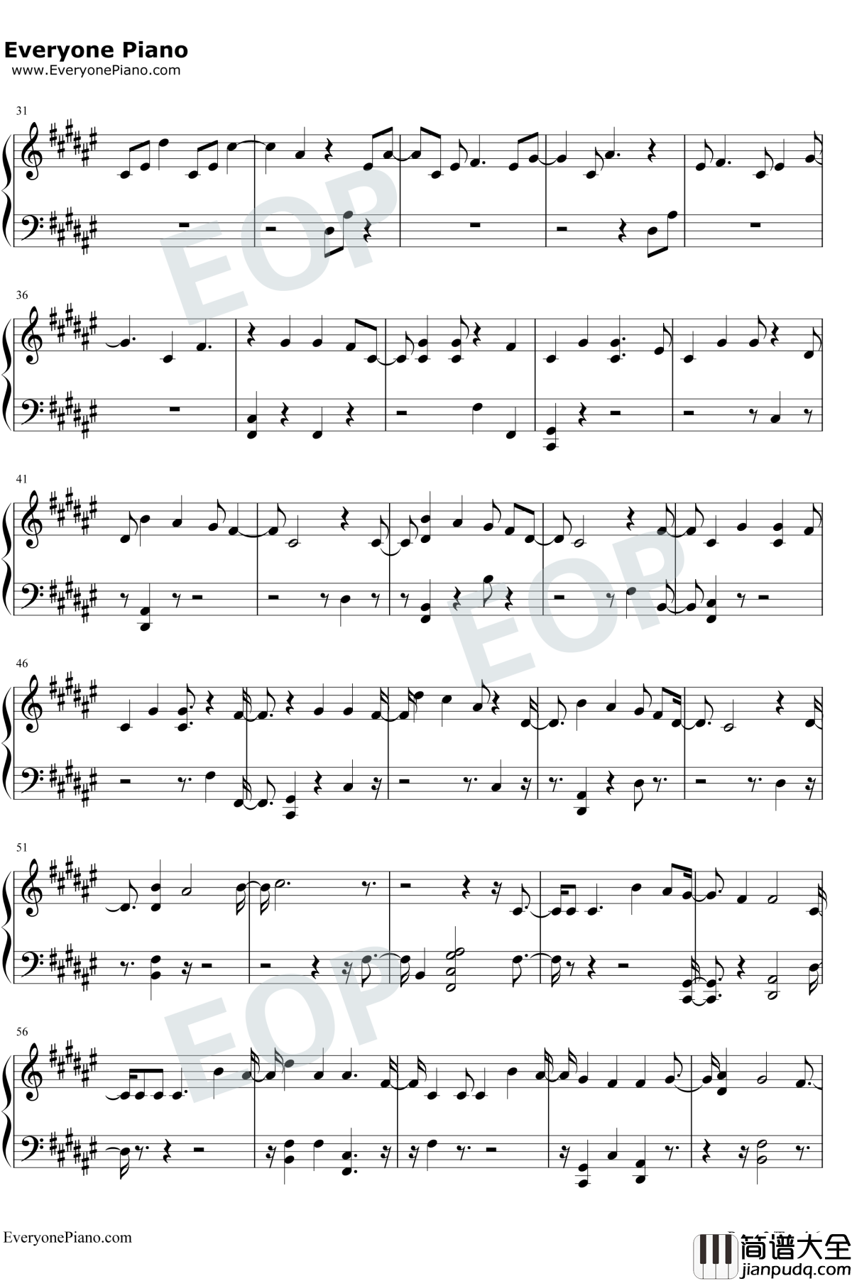 Magic_Shop钢琴谱_防弹少年团