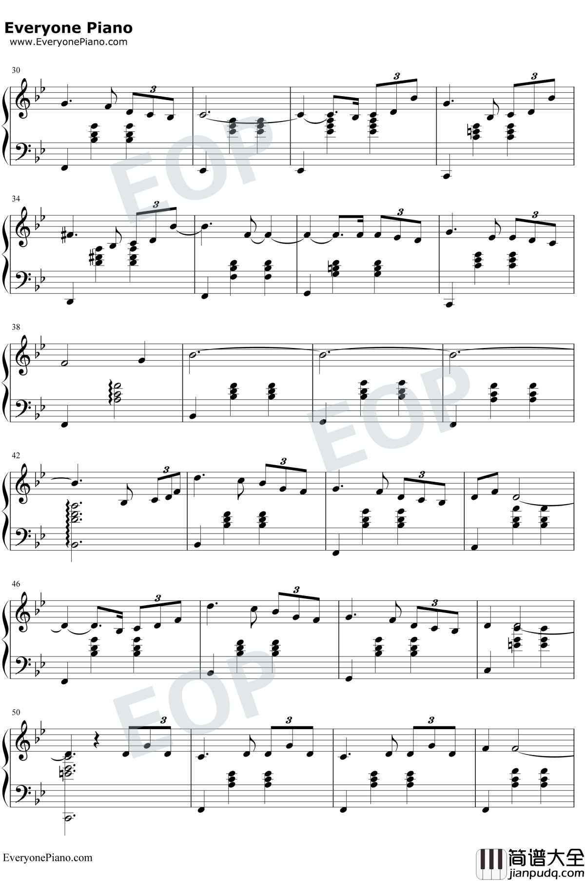 偶遇钢琴谱_王菲_邪不压正推广曲