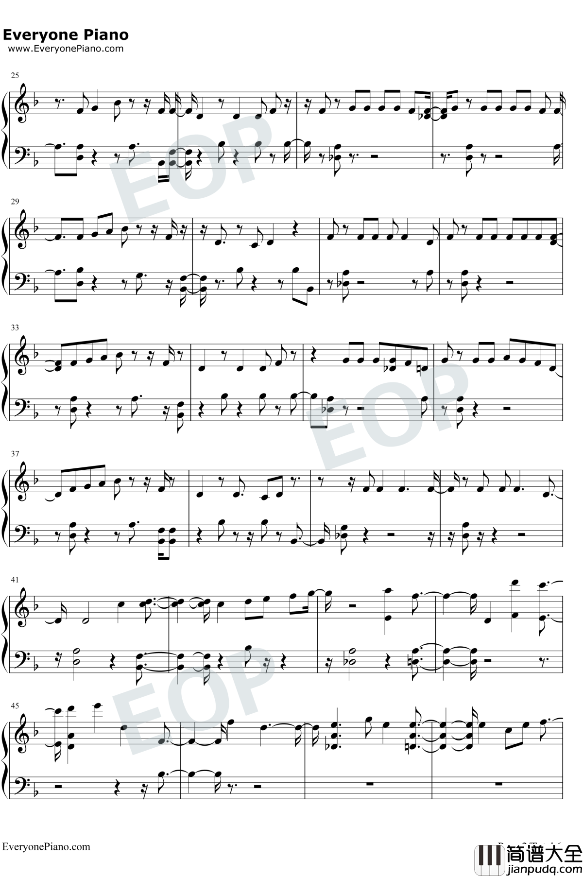 Paradise钢琴谱_防弹少年团