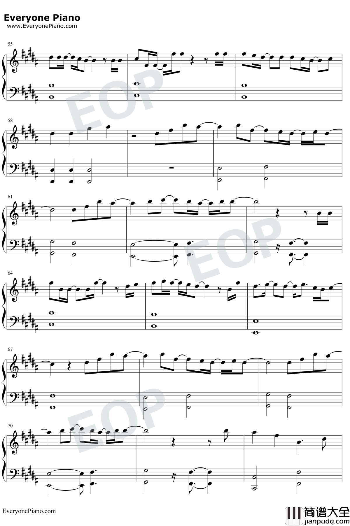 初恋钢琴谱_宇多田光_宇多田光_INeedYou