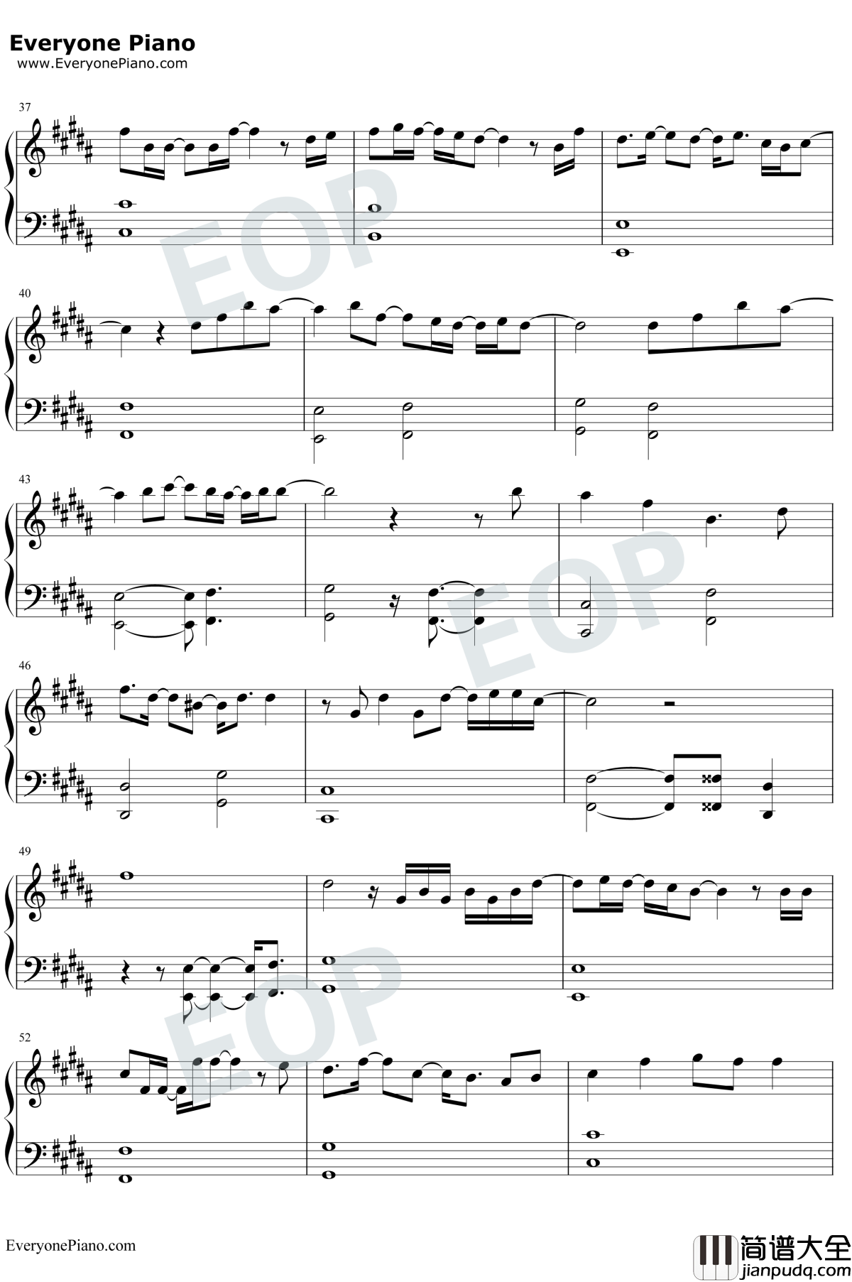 初恋钢琴谱_宇多田光_宇多田光_INeedYou