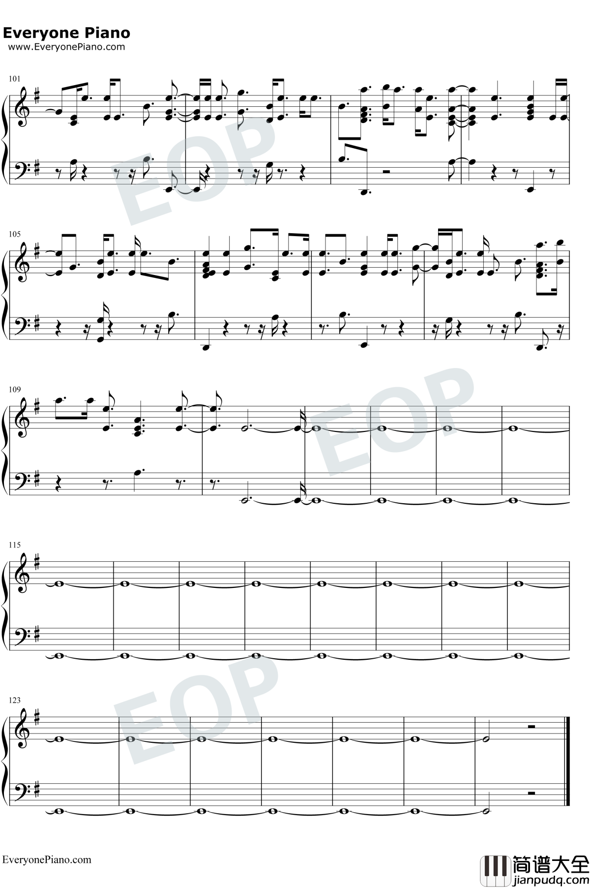 Mad_Love钢琴谱_Sean_Paul_/_David_Guetta_/_Becky_G