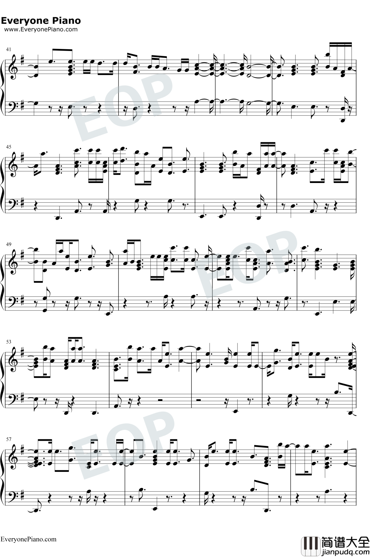 Mad_Love钢琴谱_Sean_Paul_/_David_Guetta_/_Becky_G