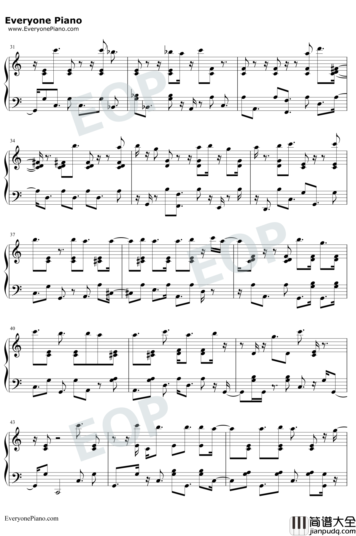 Goodbye_Farewell钢琴谱_RichardSherman_克里斯托弗罗宾OST