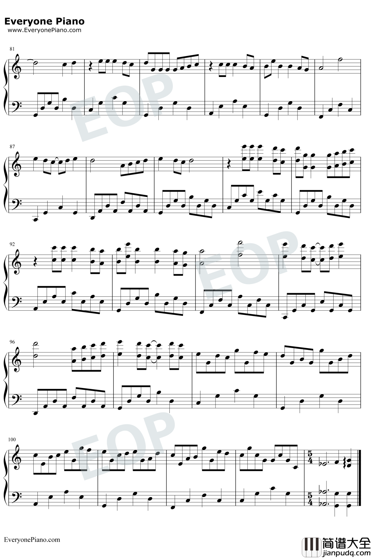 一双手钢琴谱_林奕匡