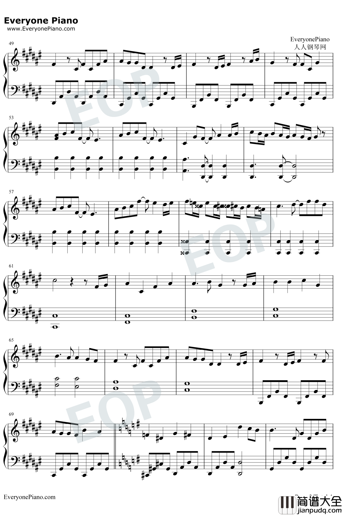 アイノカタチ钢琴谱_MISIA_/_HIDE