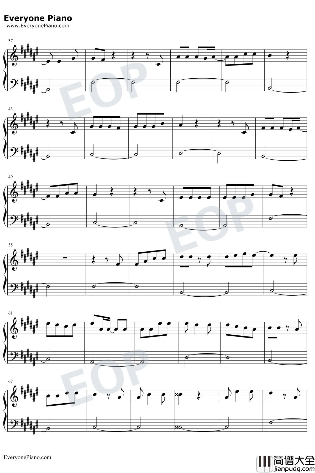 夏疾風钢琴谱_岚