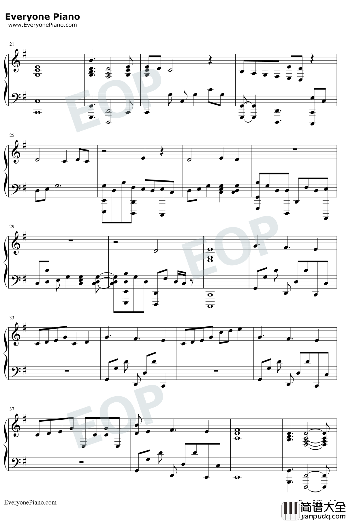 The_Middle钢琴谱_Zedd_/_Maren_Morris_/_Grey