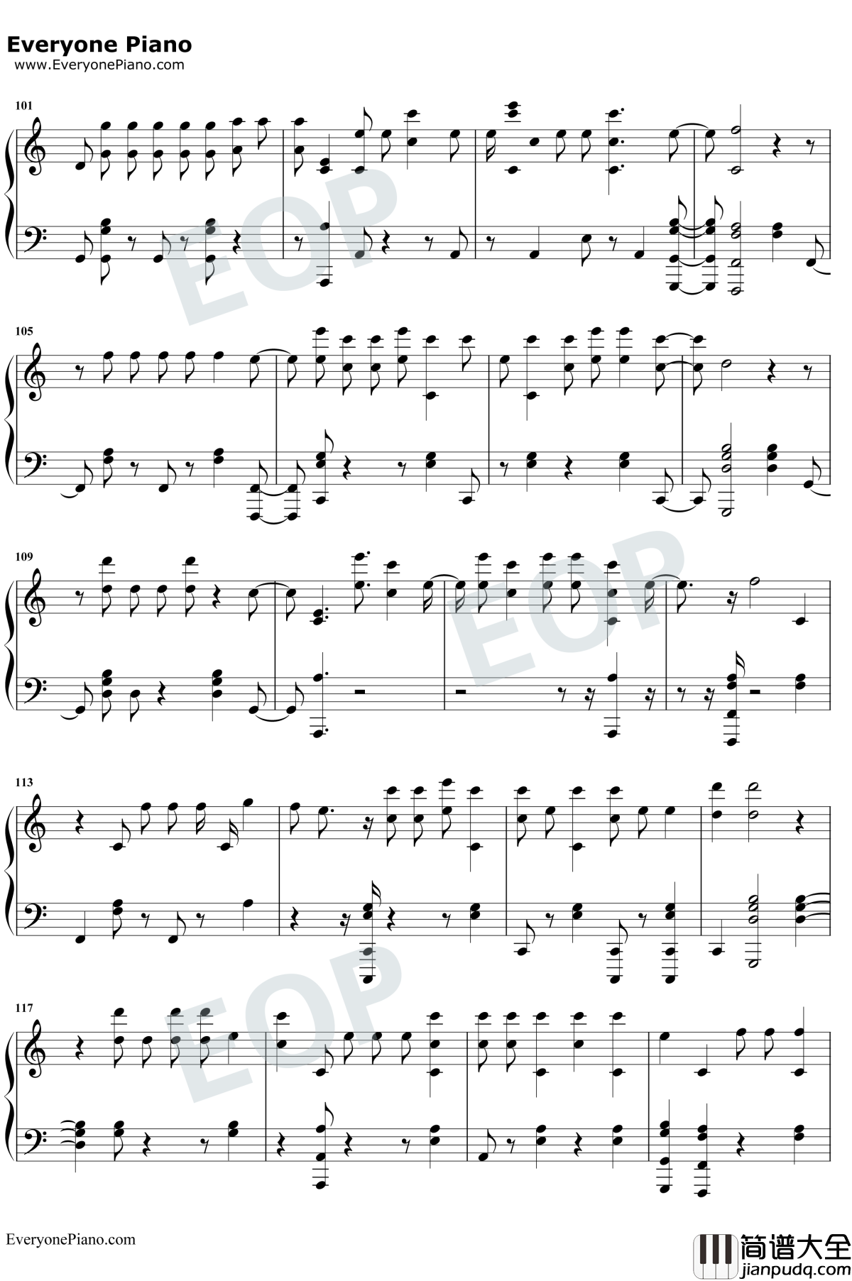 Échame_La_Culpa钢琴谱_Luis_Fonsi_/_Demi_Lovato