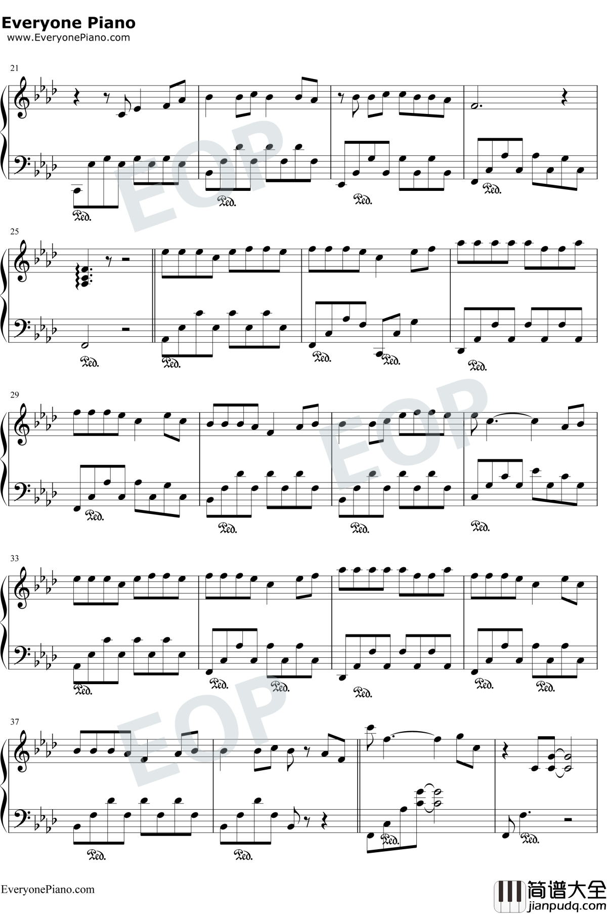 西海情歌钢琴谱_降央卓玛/刀郎