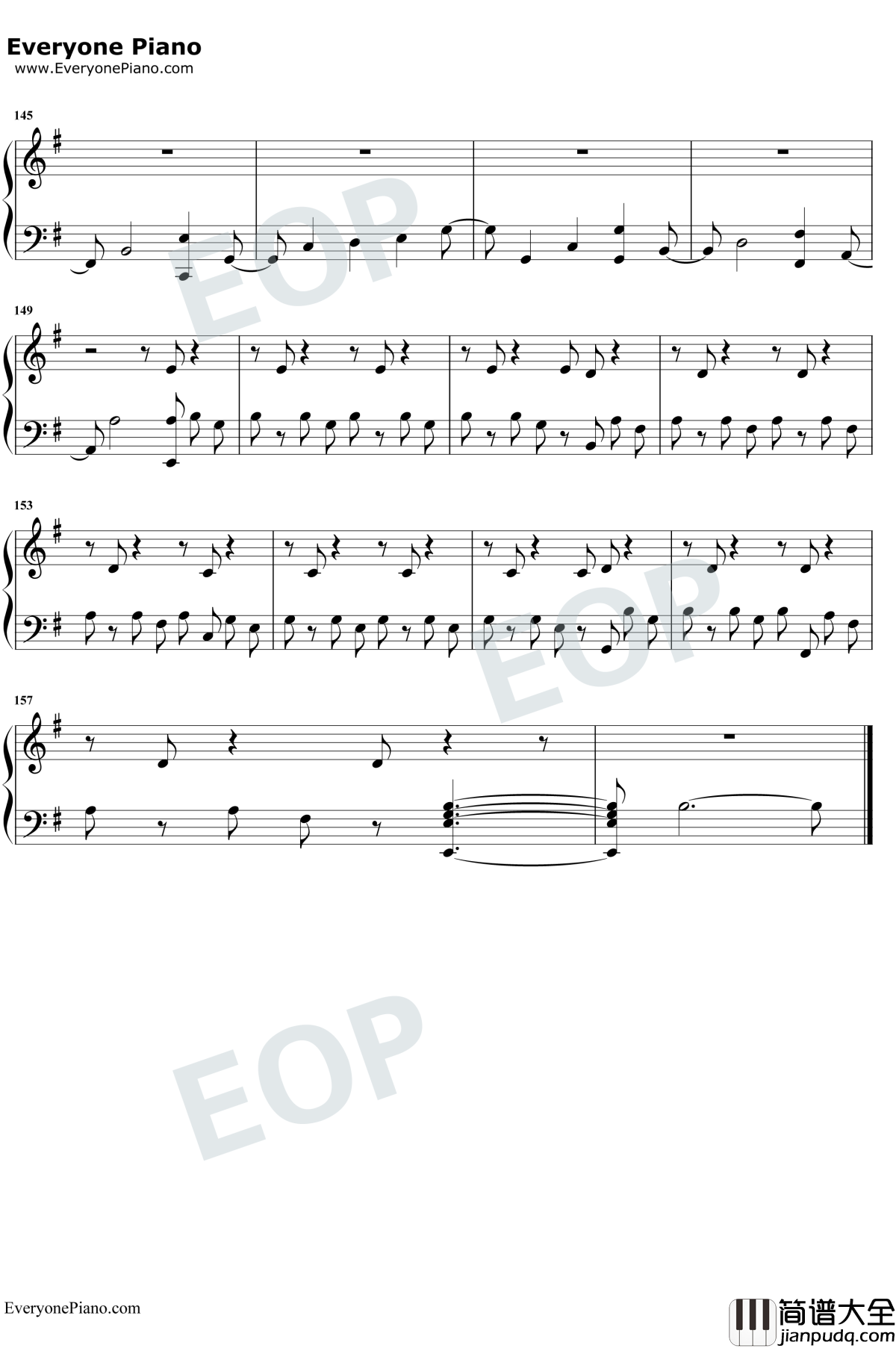 No_Peace钢琴谱_Sam_Smith/YEBBA