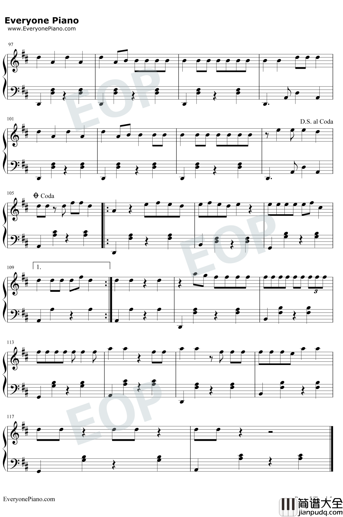 Dura钢琴谱_Daddy_Yankee_嘟啦舞