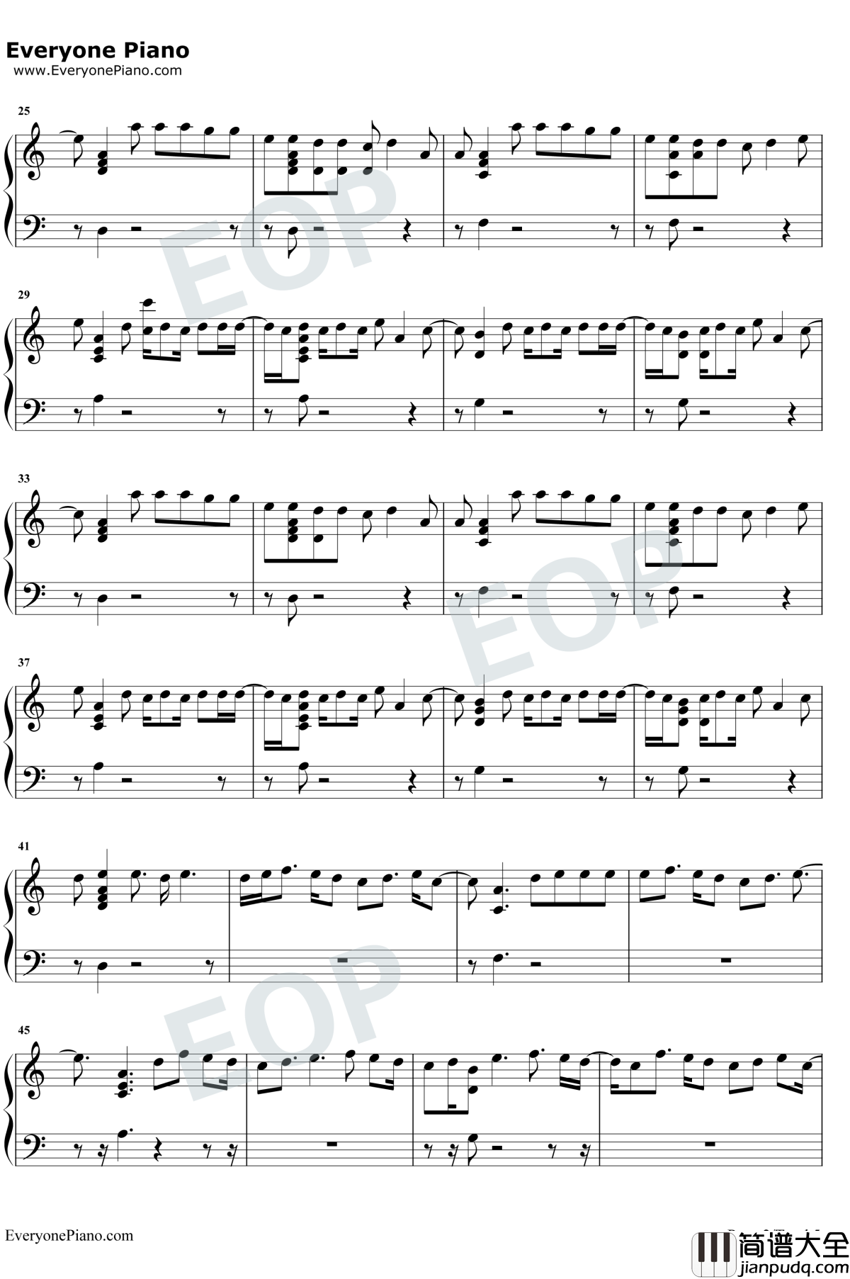 Faking_It钢琴谱_Calvin_Harris