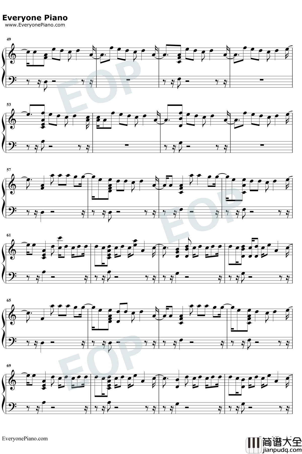 Faking_It钢琴谱_Calvin_Harris