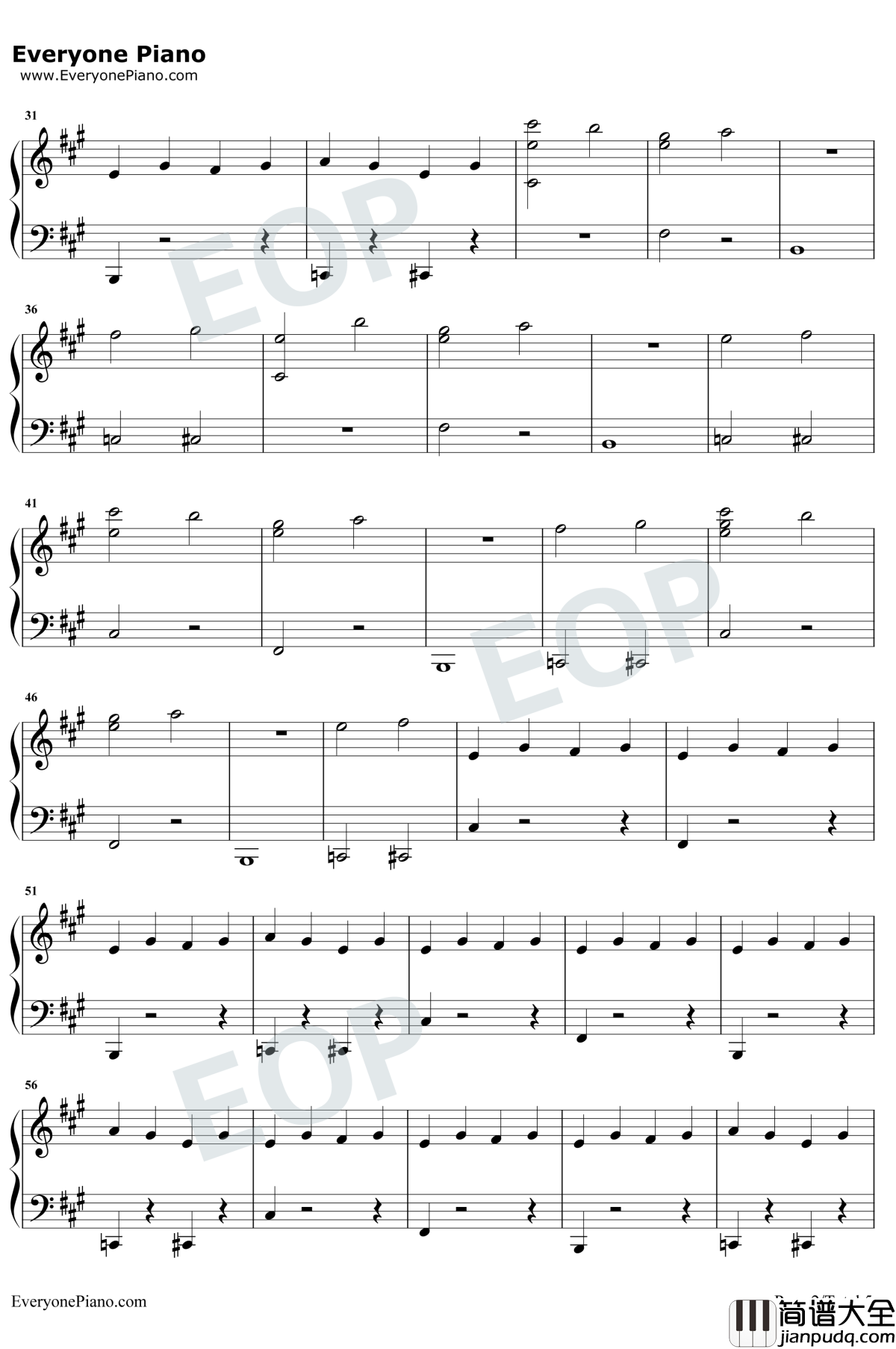 Bank_Account钢琴谱_21_Savage