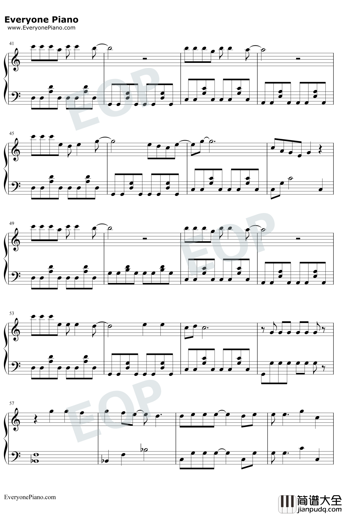 幸福需要一点偏差钢琴谱_任家萱/Selina_爱情进化论片尾曲