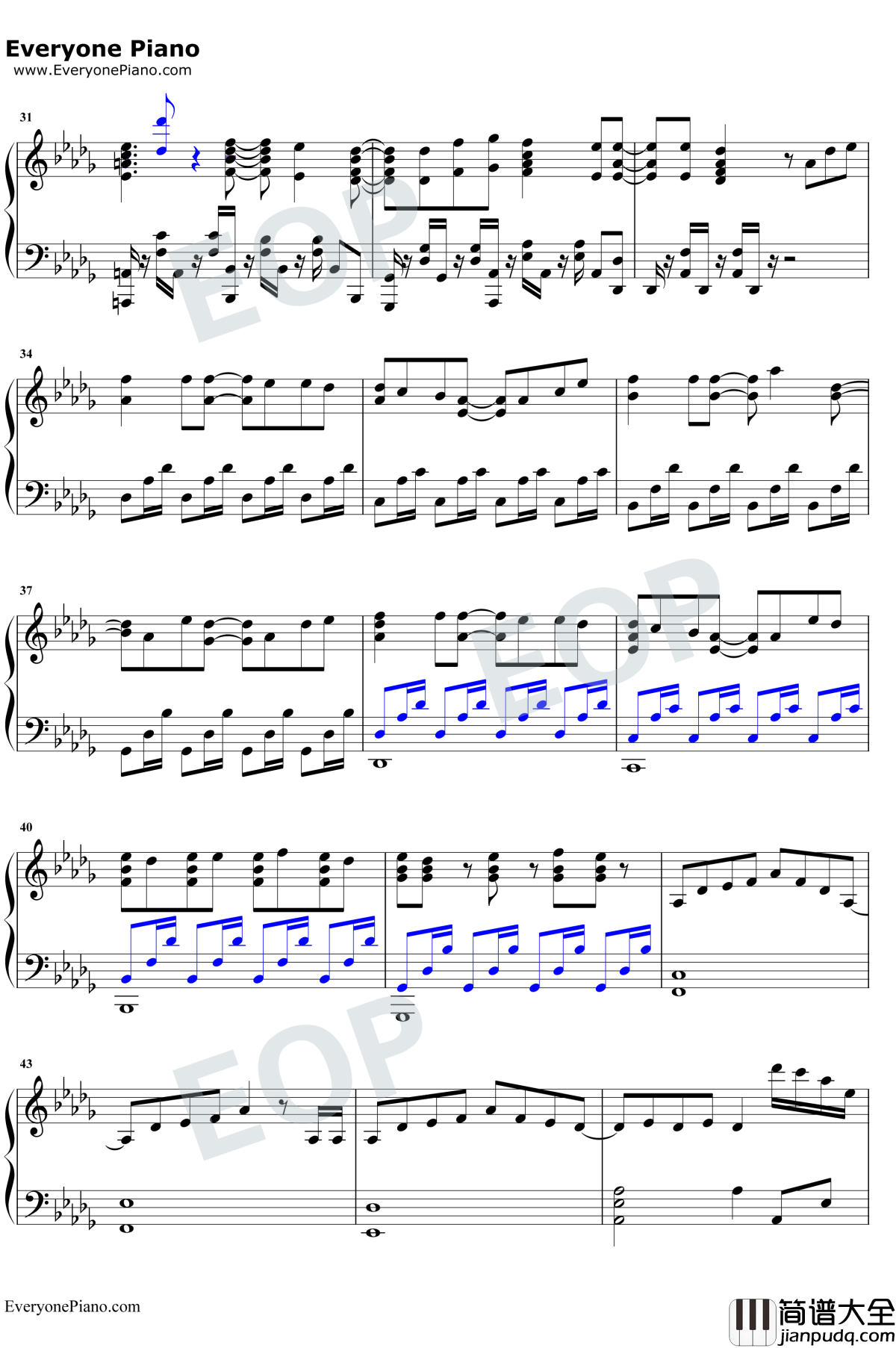 Grand_Blue钢琴谱_湘南乃风