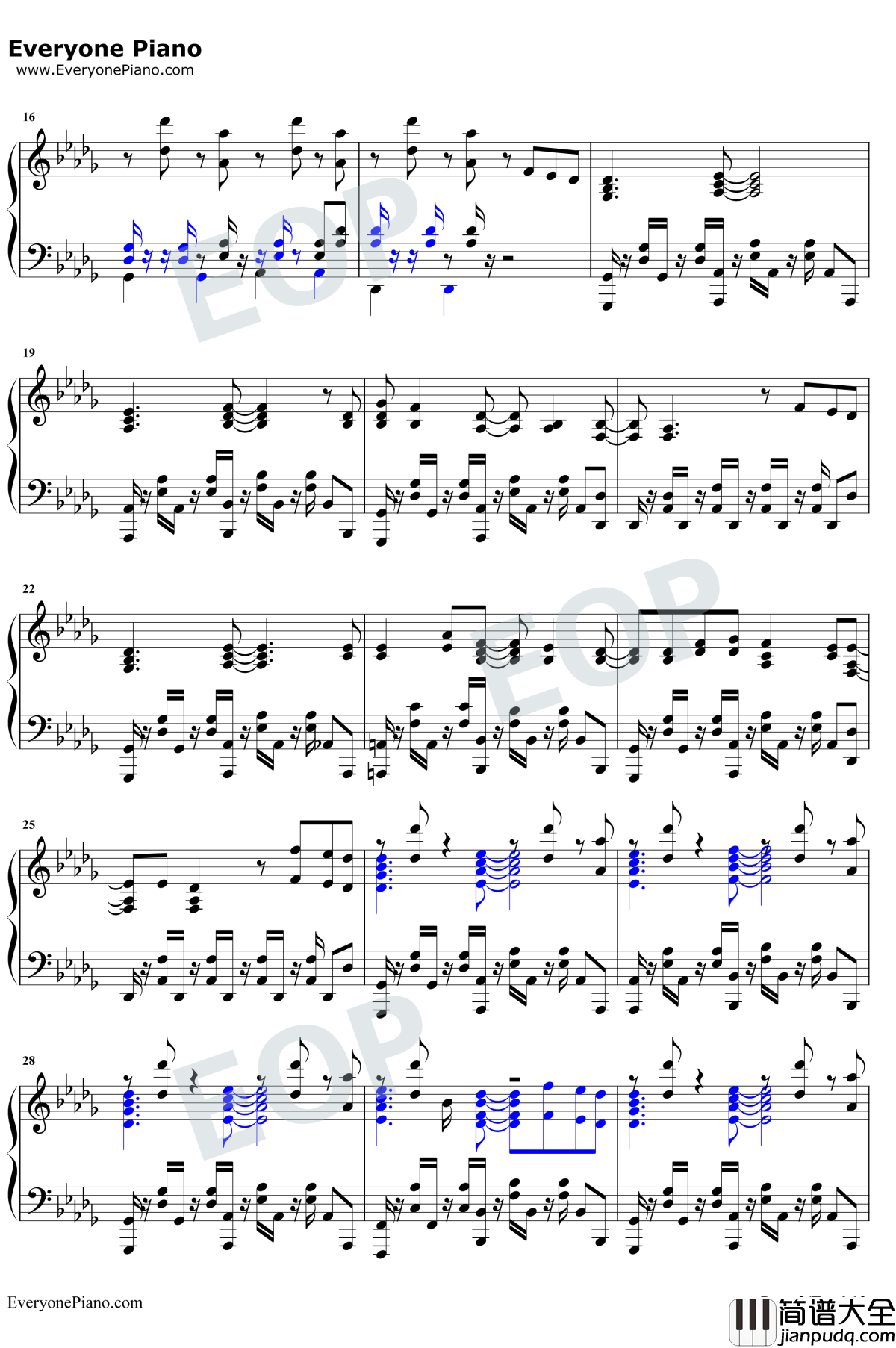 Grand_Blue钢琴谱_湘南乃风