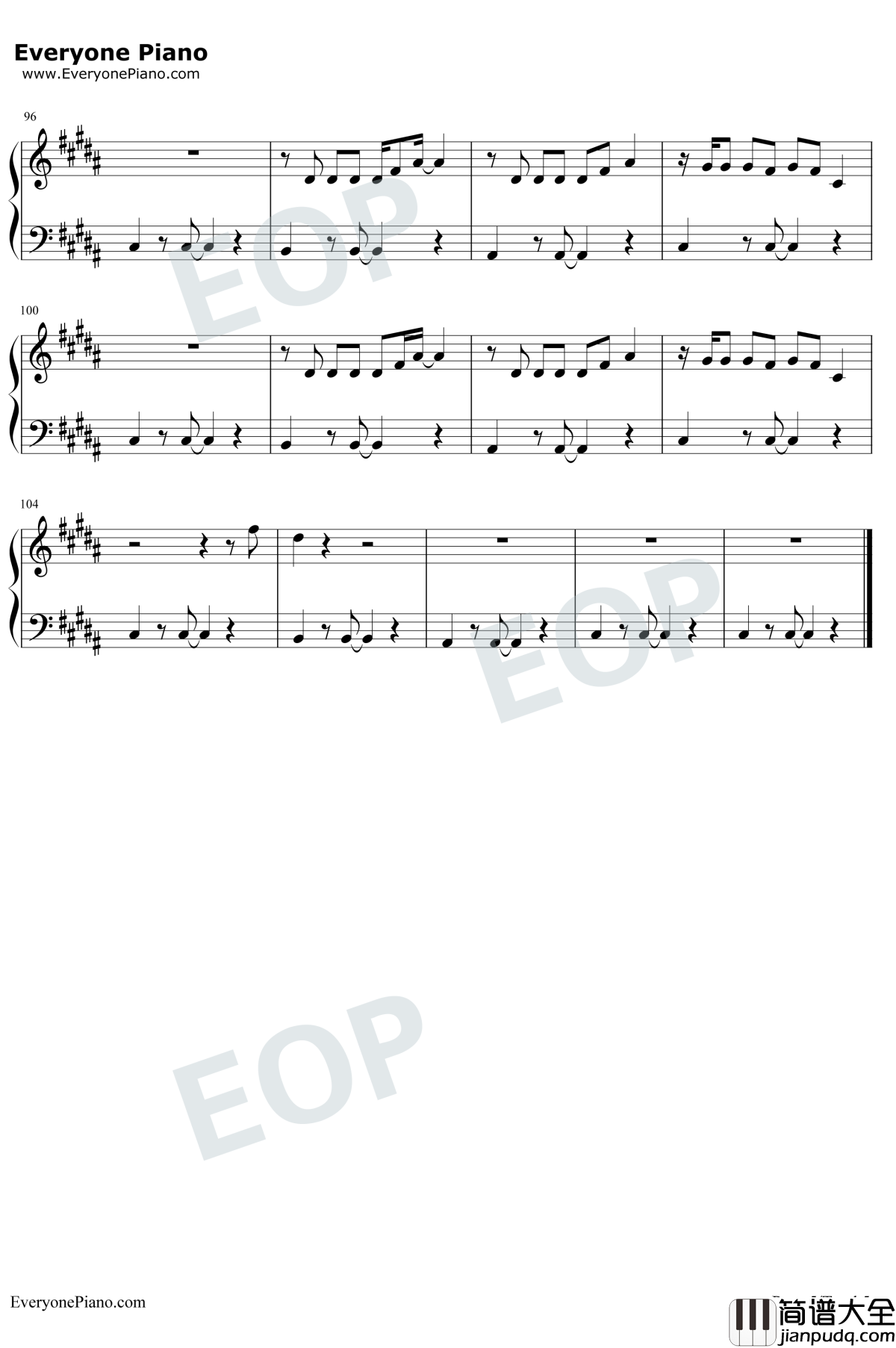 Promises钢琴谱_Calvin_Harris_/_Sam_Smith