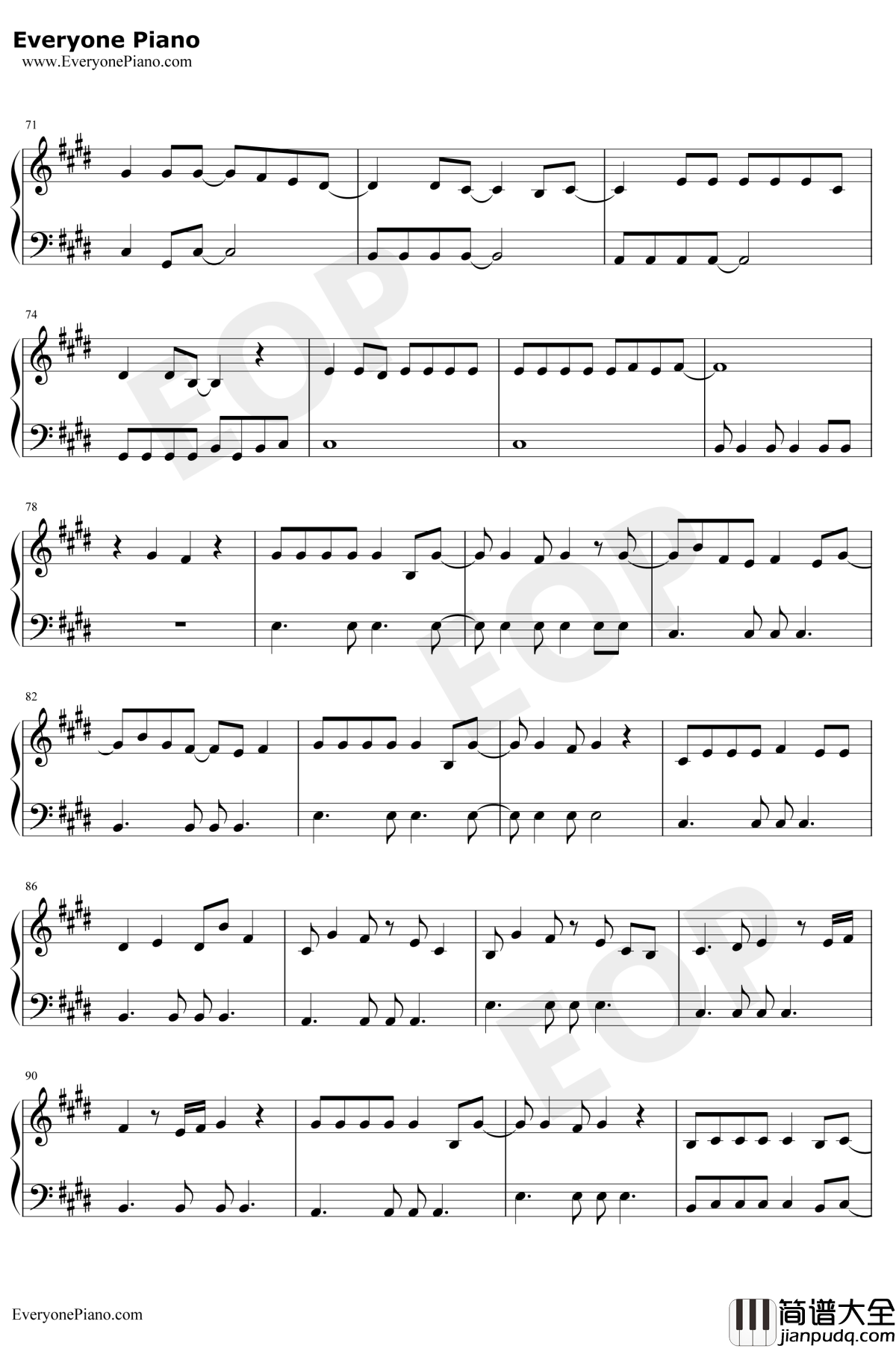 ガラスを割れ钢琴谱_欅坂46