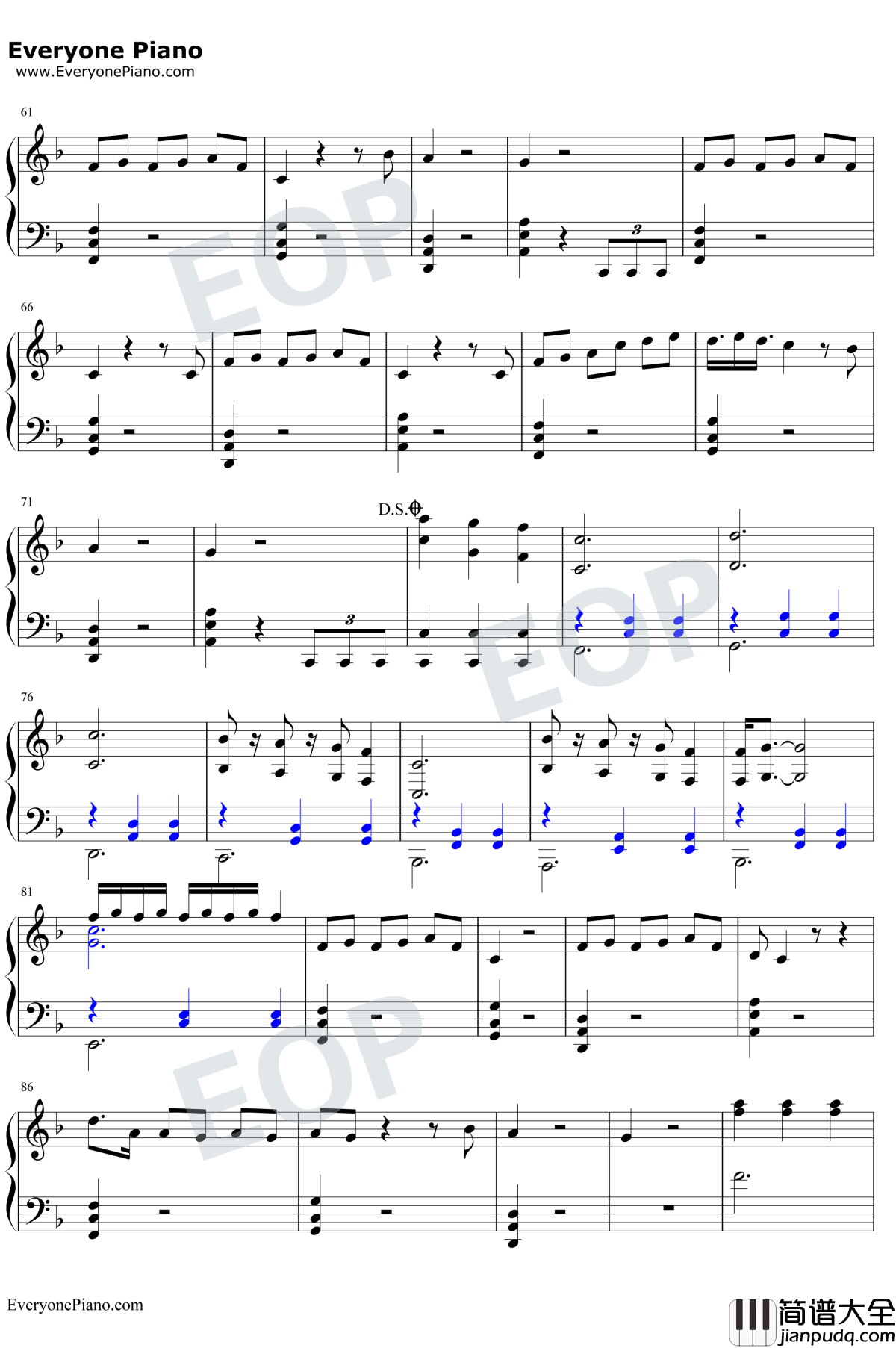 Two_Fux钢琴谱_Adam_Lambert