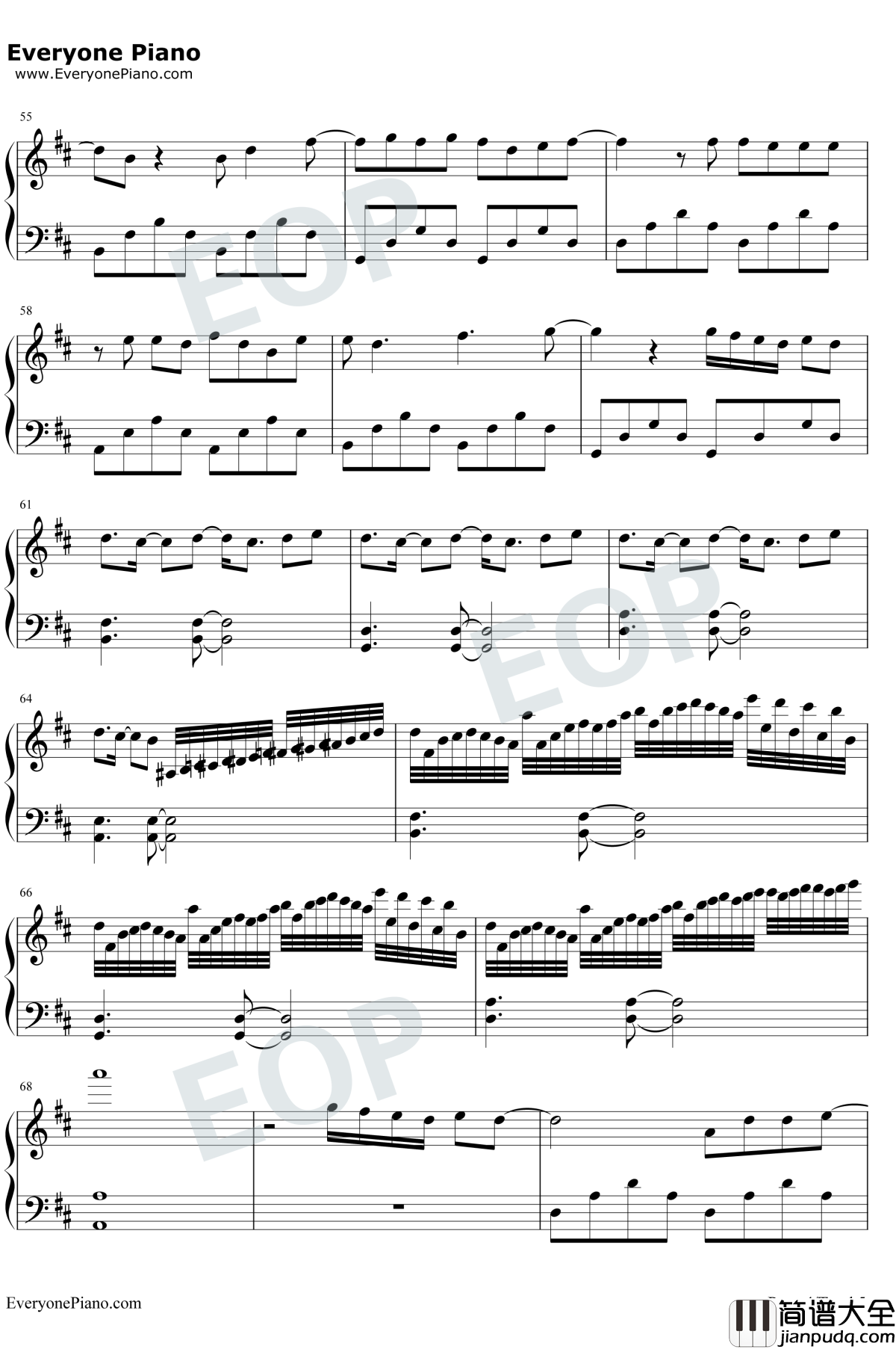 不爱我就拉倒钢琴谱_周杰伦_完整版