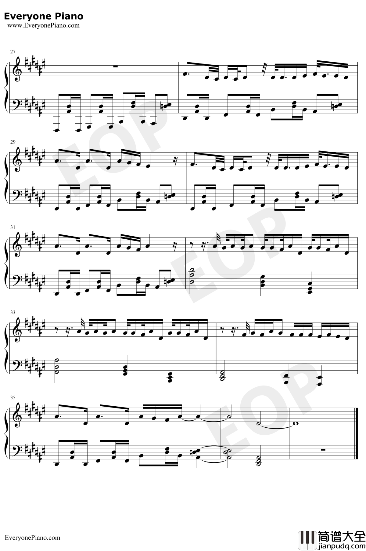 寒鸦少年钢琴谱_华晨宇_生为少年必当斗破苍穹