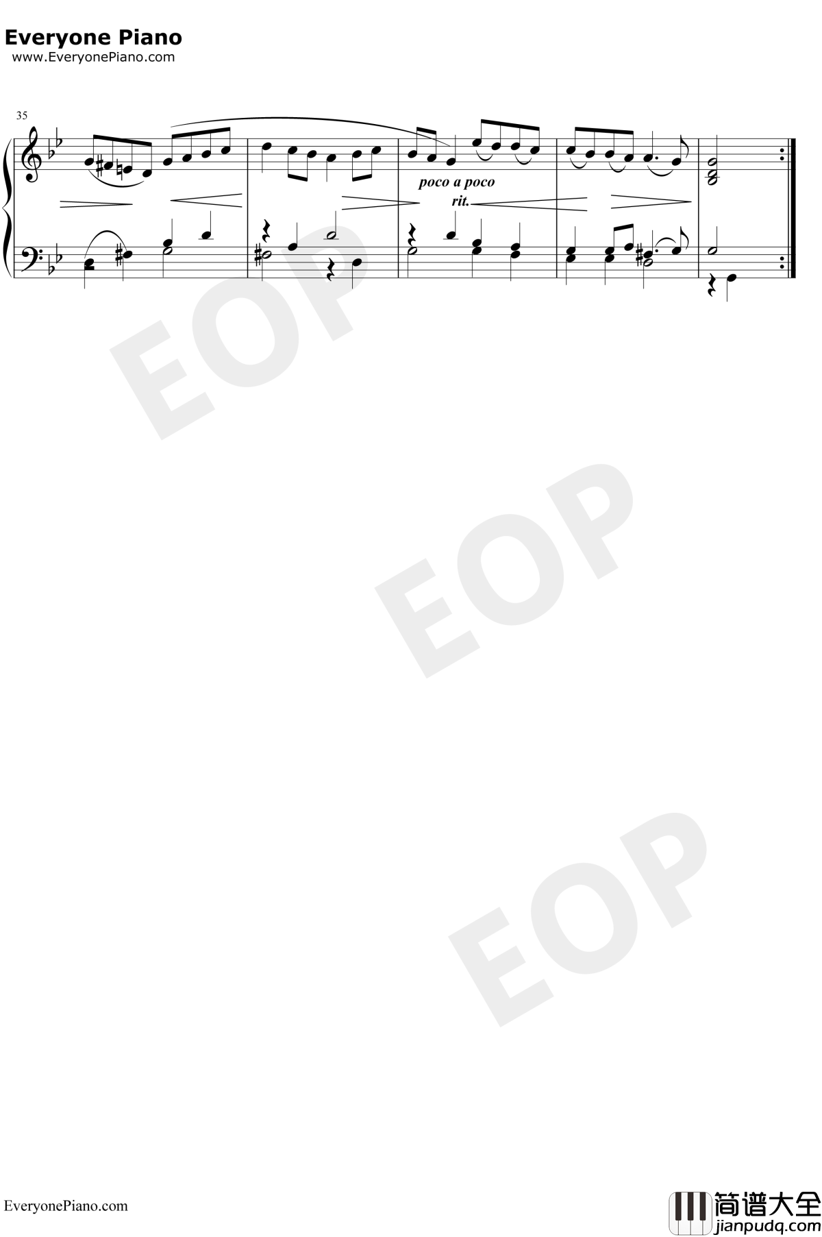 加伏特舞曲15钢琴谱_巴赫_巴赫初级钢琴曲集