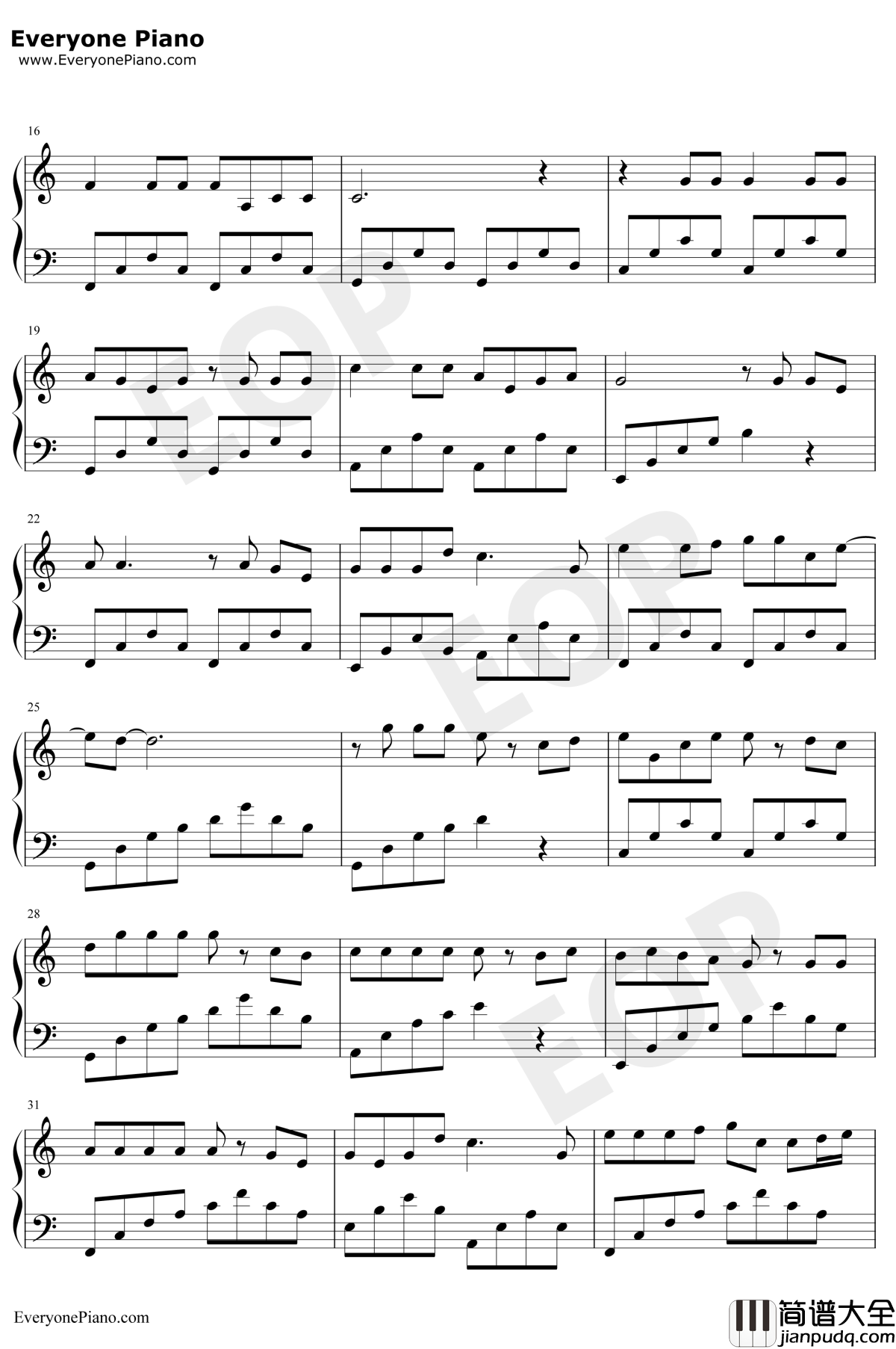 学猫叫钢琴谱_小潘潘/小峰峰_C调