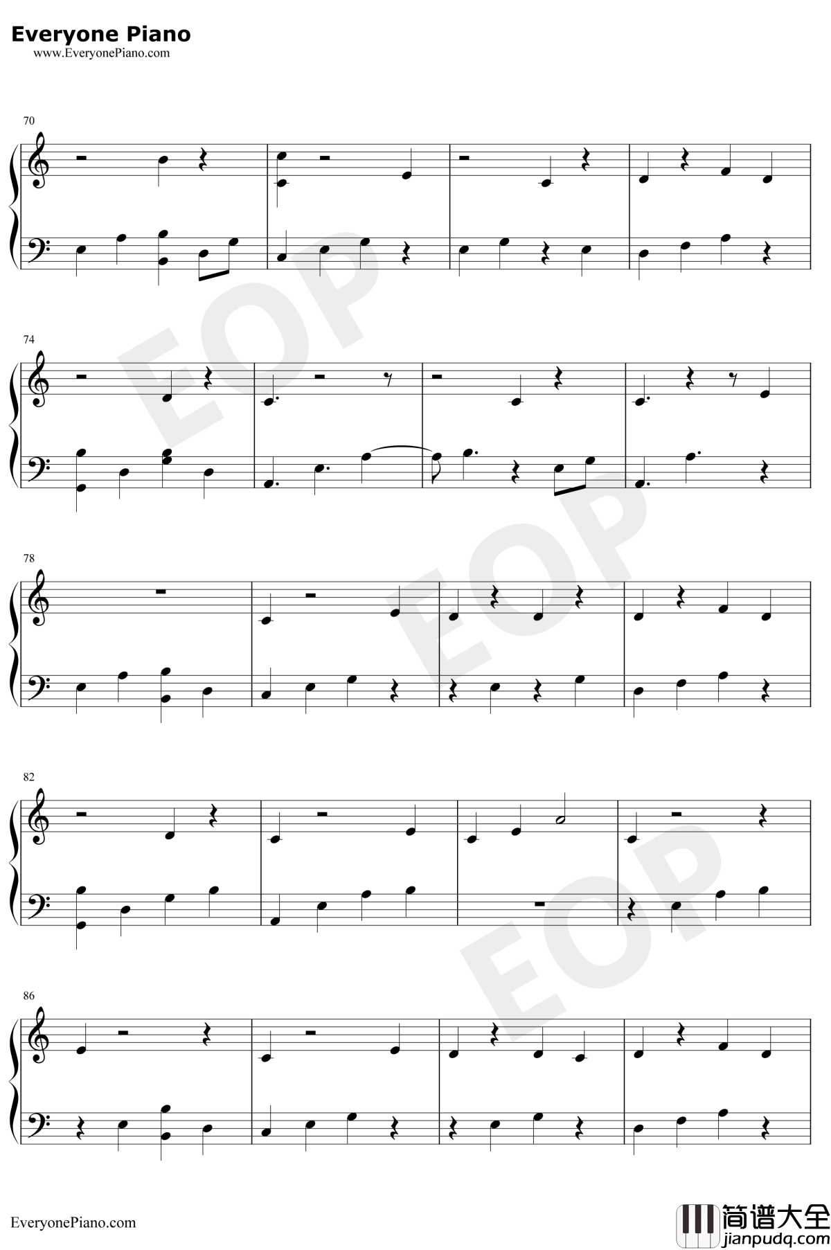 I_Would_Die_for_You钢琴谱_Miley_Cyrus