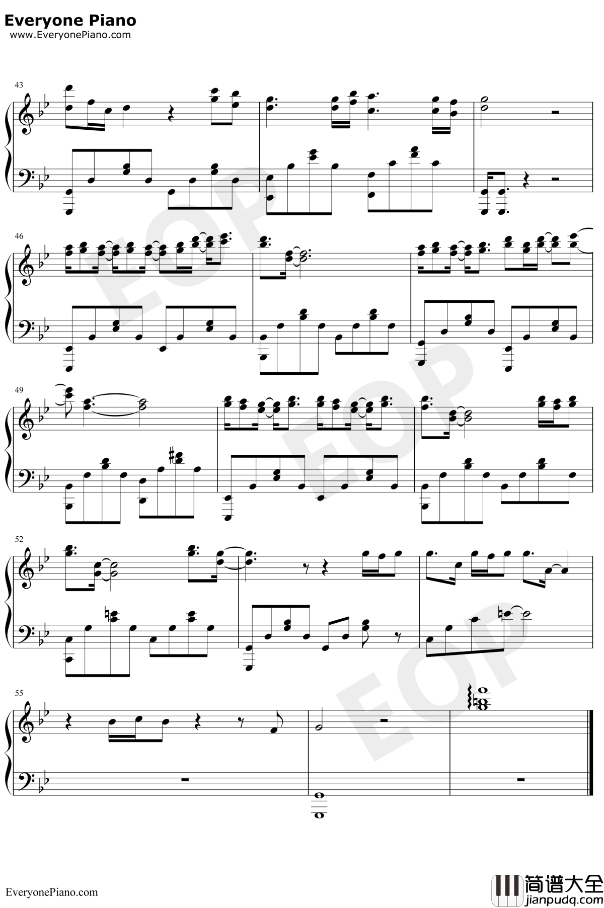 双影钢琴谱_林忆莲/张惠妹