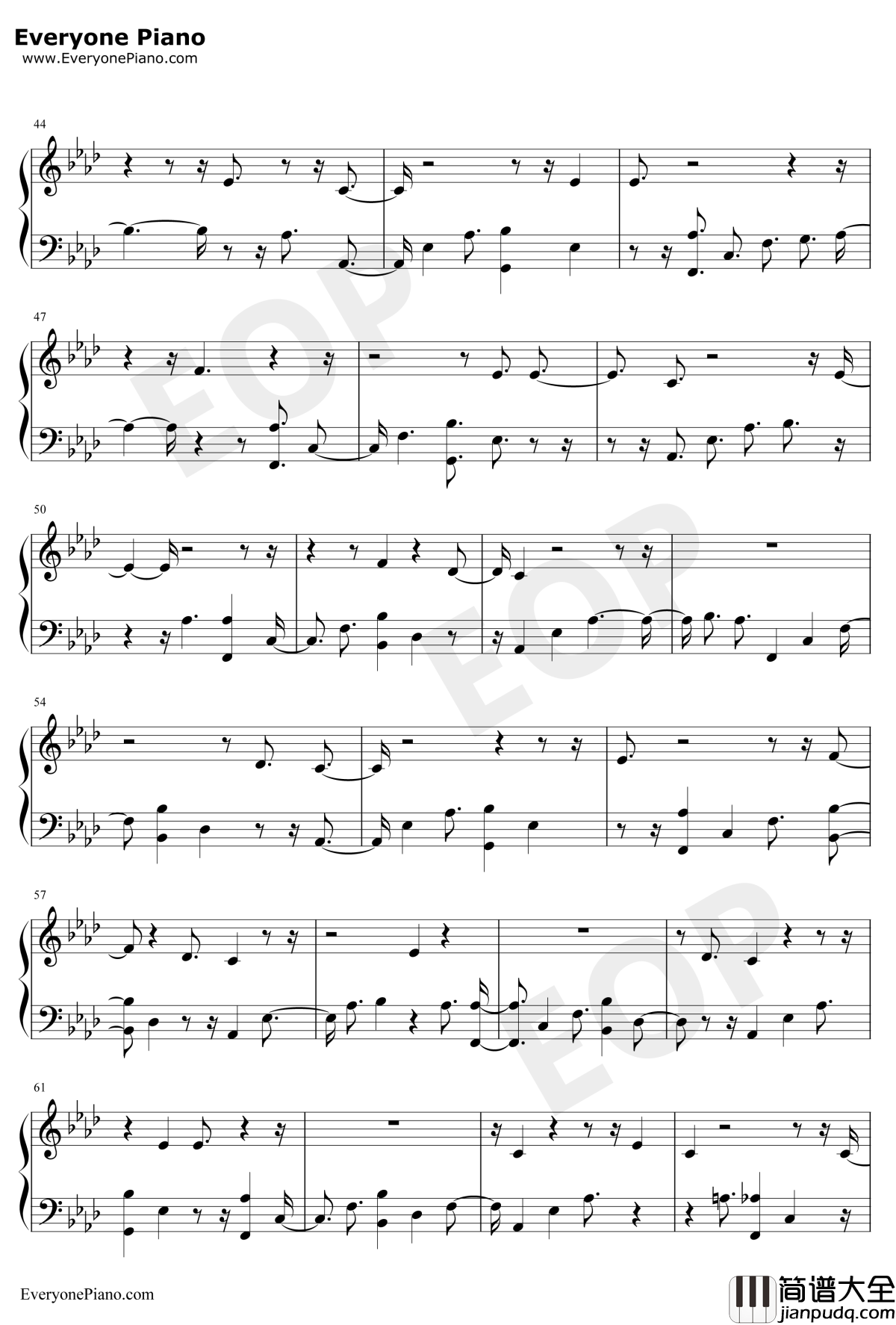 DearLover钢琴谱_LittleMix_LittleMix