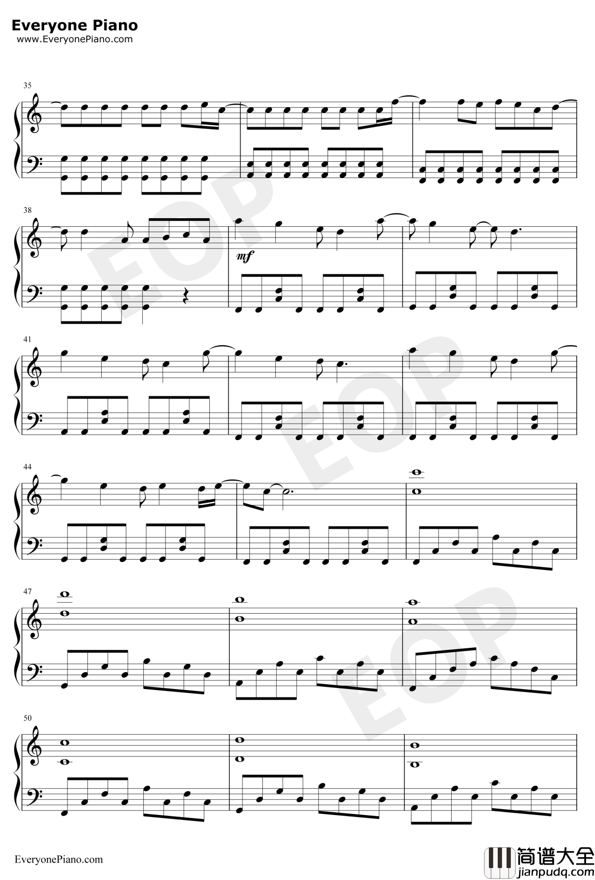 当每颗星星钢琴谱_阿信/黄渤