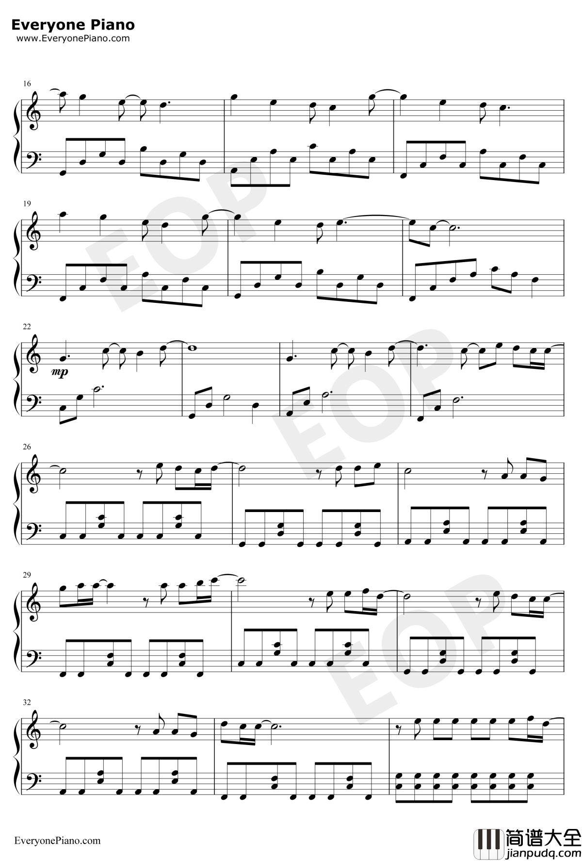 当每颗星星钢琴谱_阿信/黄渤