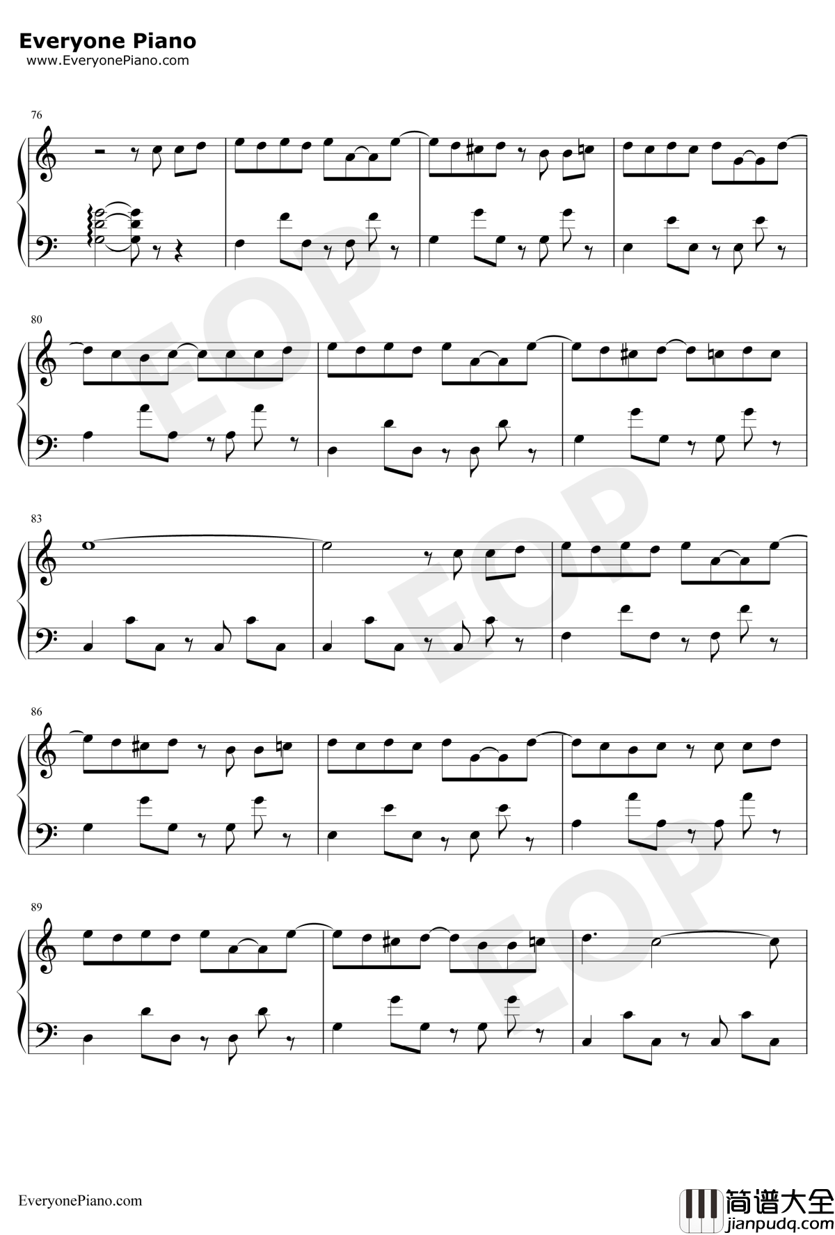 想给你钢琴谱_钟易轩_简易版_十八岁成人纪念单曲