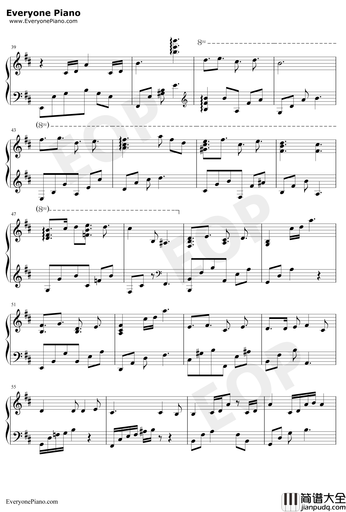 曖昧ナ希望氷雨钢琴谱_冈部启一_尼尔机械纪元OST