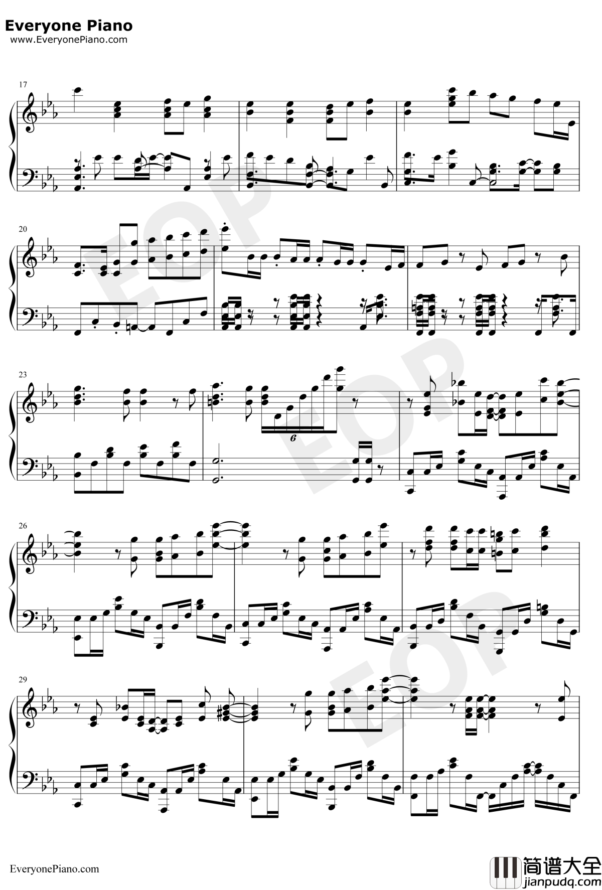 君にふれて钢琴谱_安月名莉子